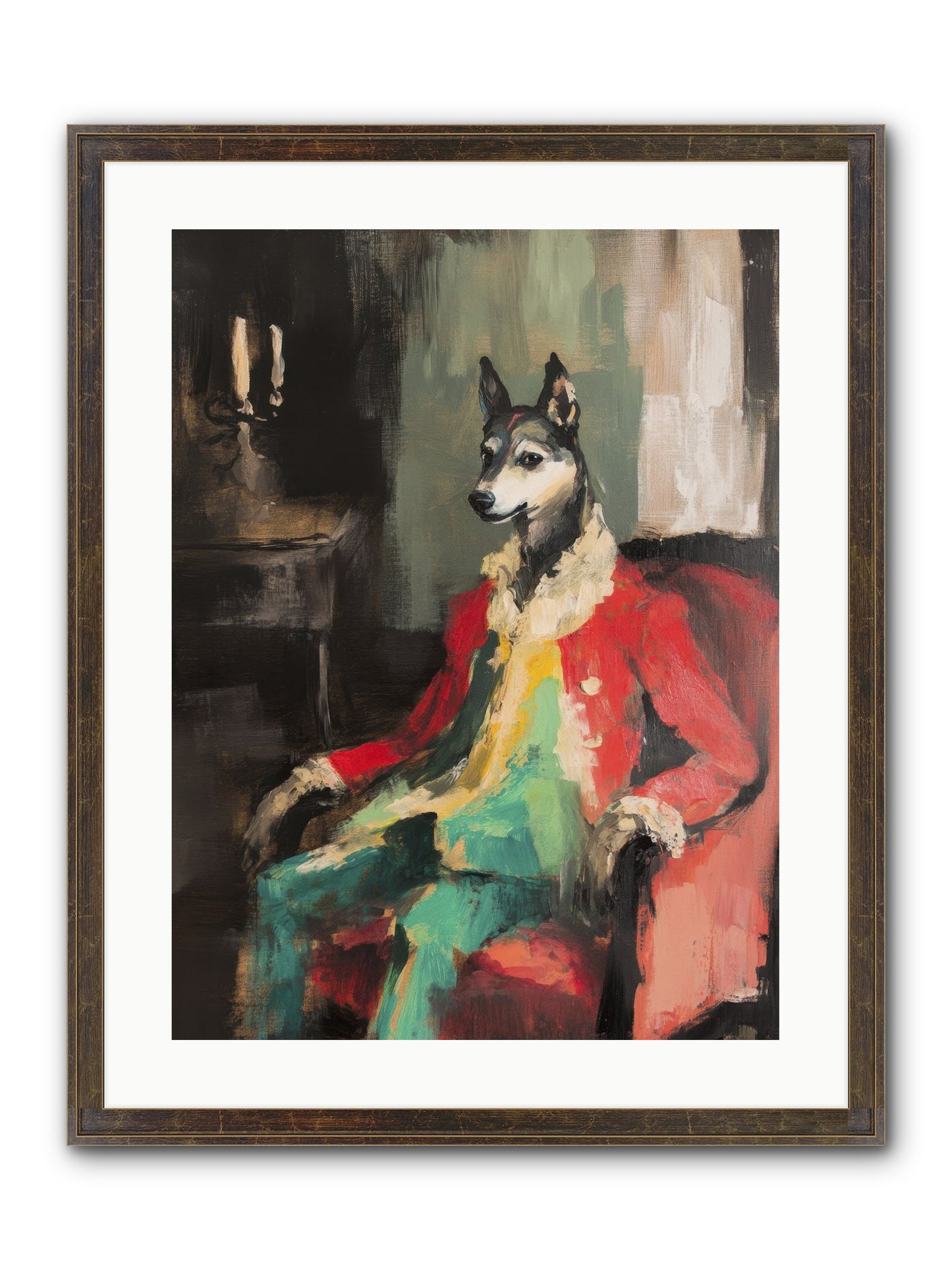 Captain Waffle Framed Print - Slimwoods Black/Gold 18x24