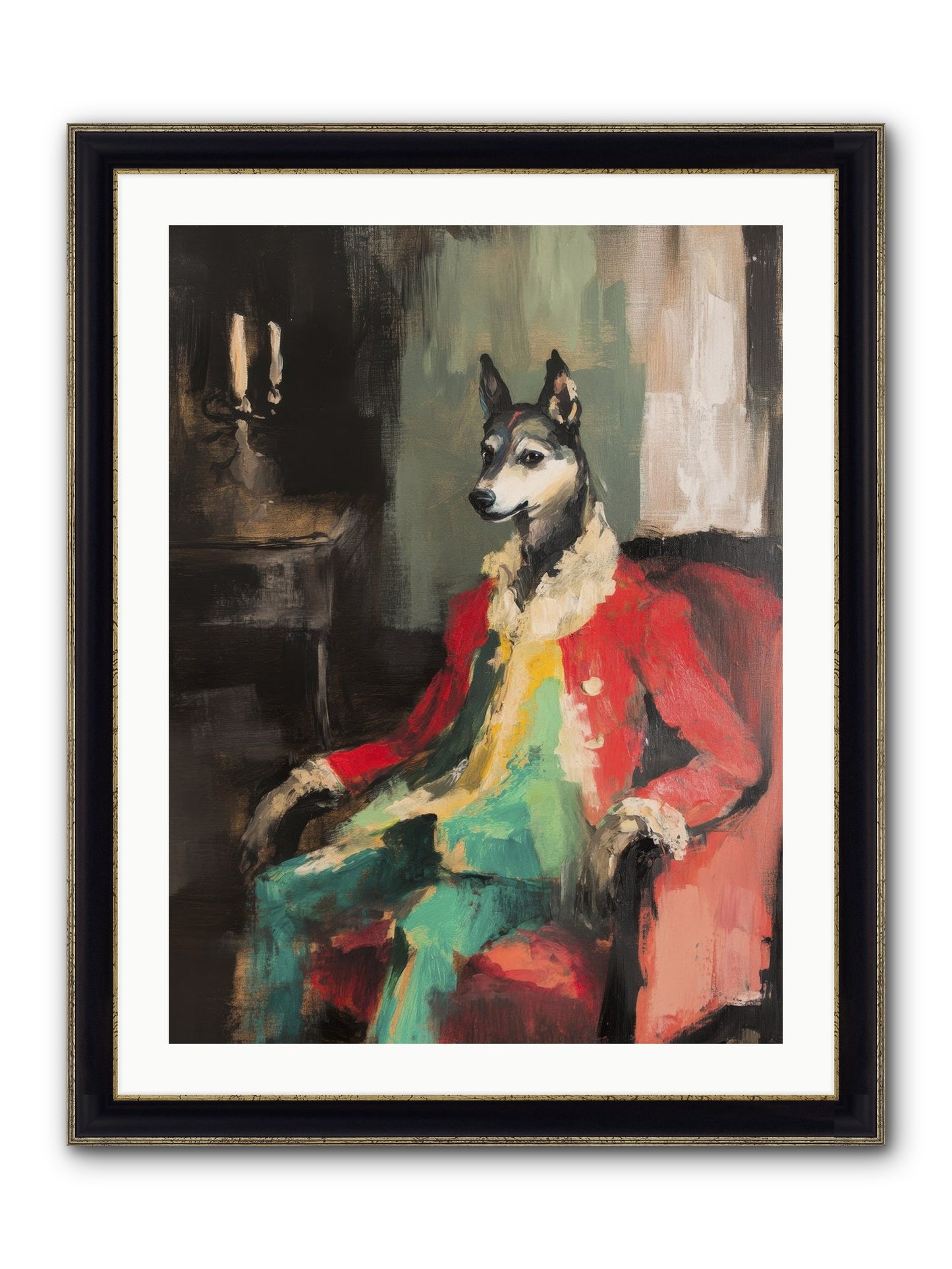Captain Waffle Framed Print - Black & Gold 24x32