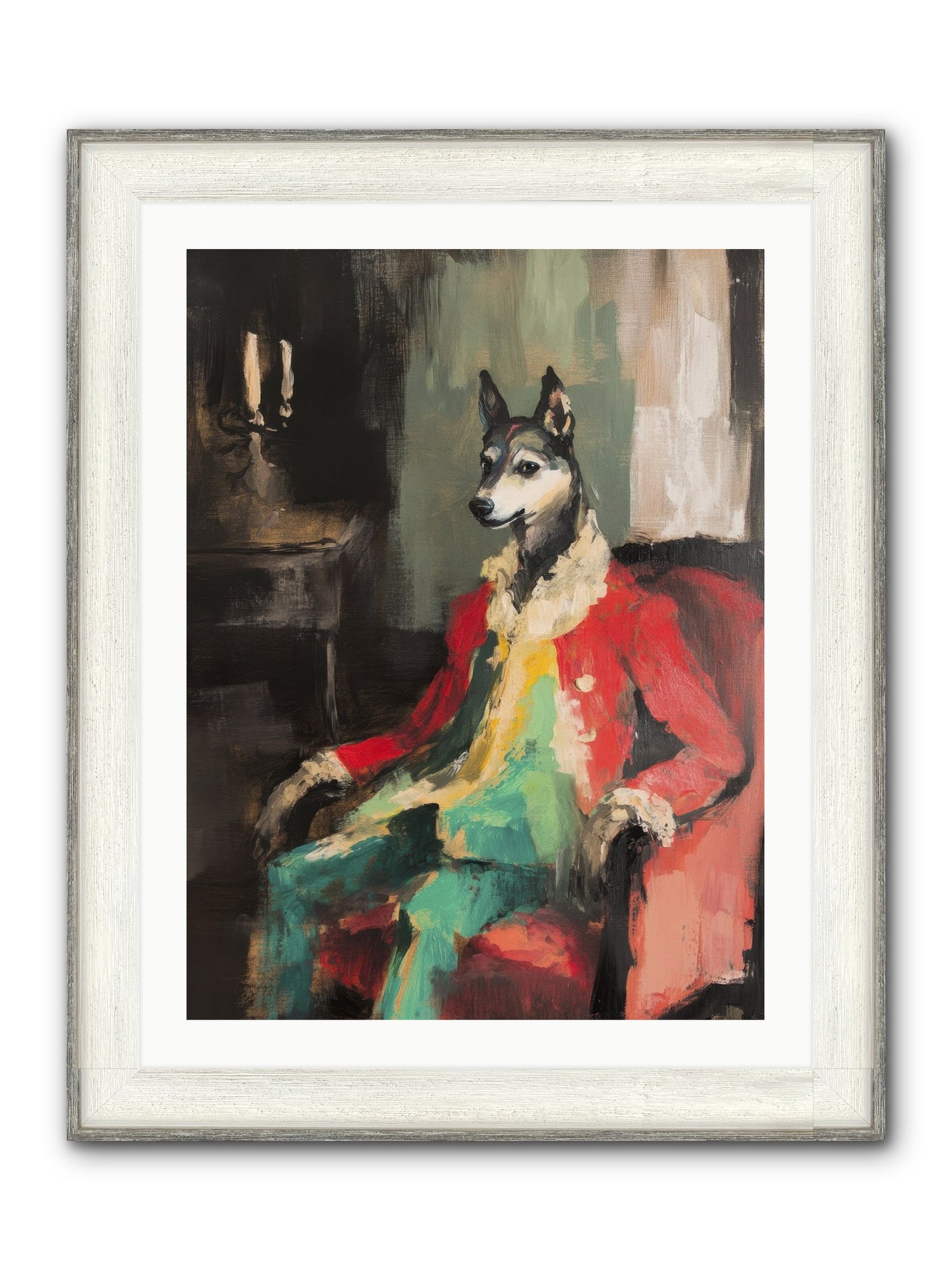 Captain Waffle Framed Print - Driftwood White 24x32