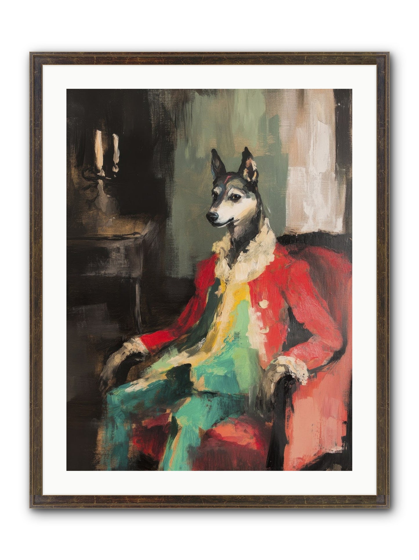 Captain Waffle Framed Print - Slimwoods Black/Gold 24x32