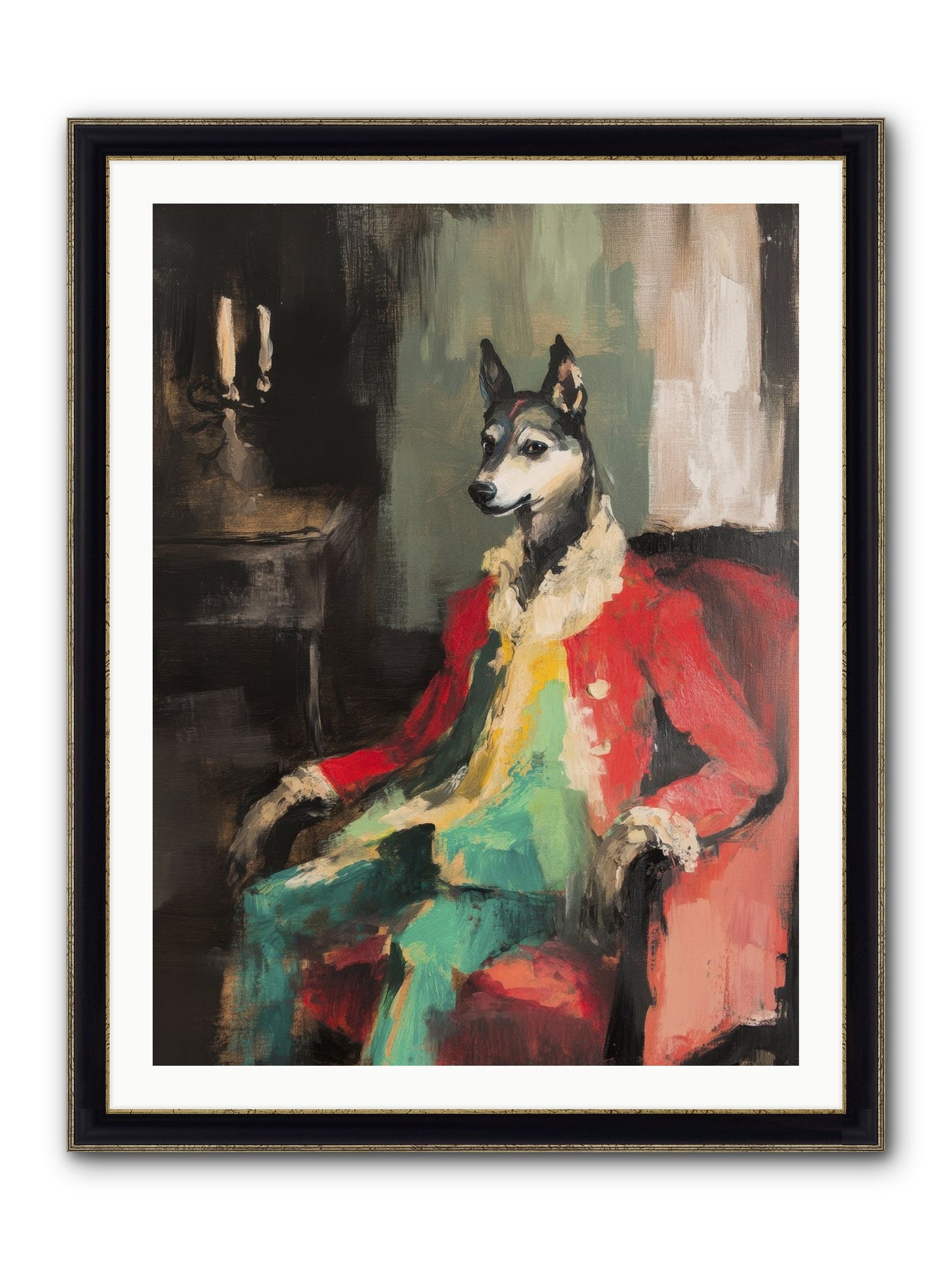 Captain Waffle Framed Print - Black & Gold 30x40