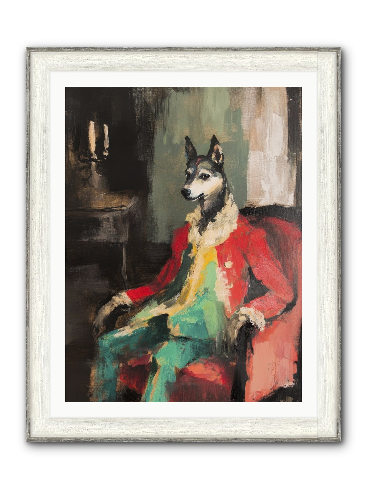 Captain Waffle Framed Print - Driftwood White 30x40