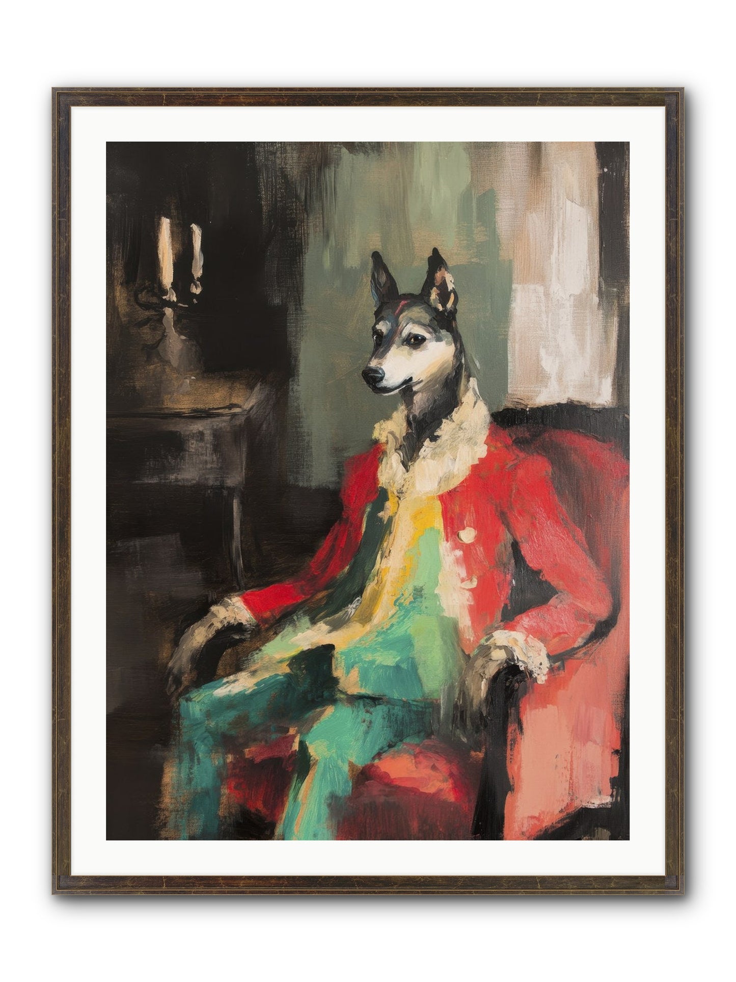 Captain Waffle Framed Print - Slimwoods Black/Gold 30x40