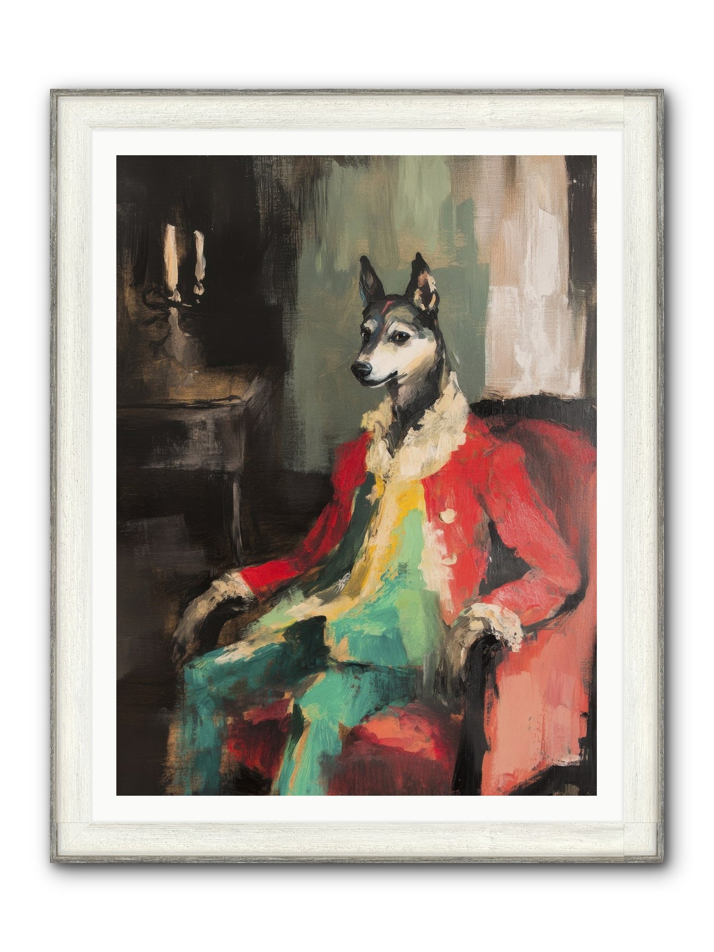Captain Waffle Framed Print - Driftwood White 36x48
