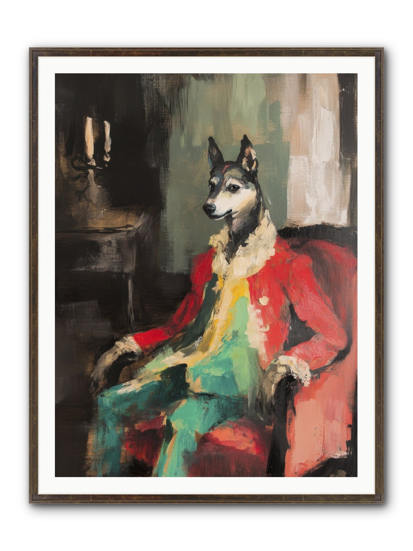Captain Waffle Framed Print - Slimwoods Black/Gold 36x48