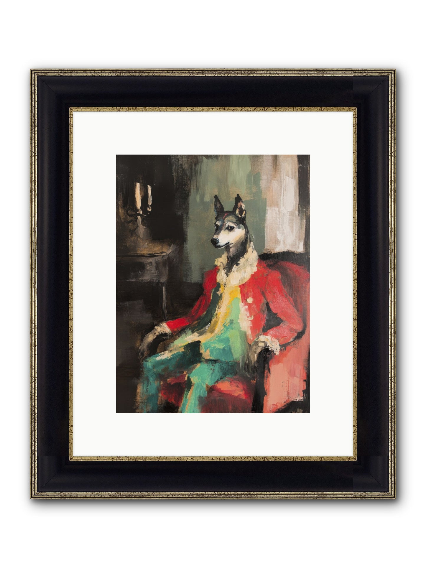Captain Waffle Framed Print - Black & Gold 9x12