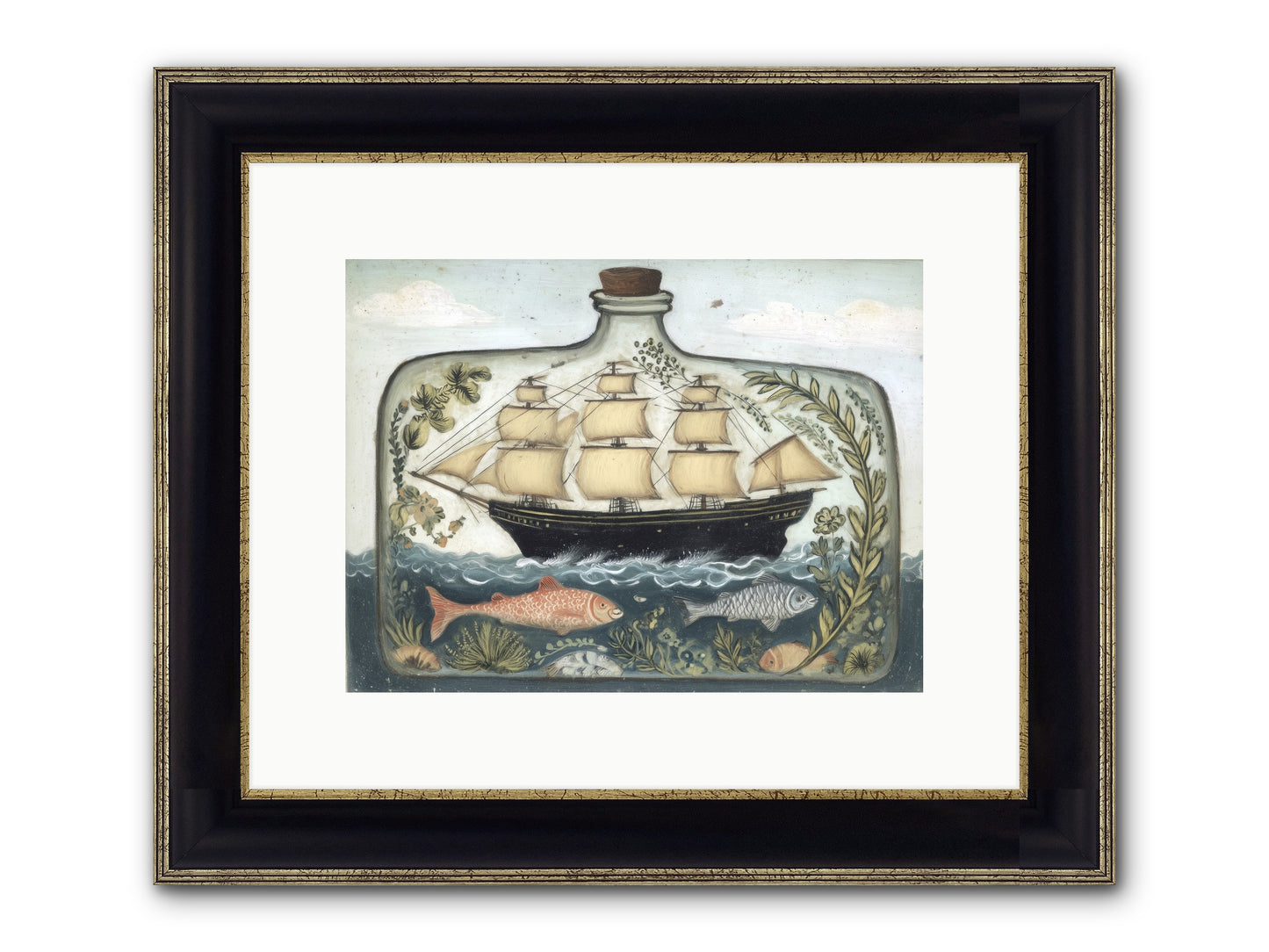 Captured Essence Framed Print - Black & Gold 12x9