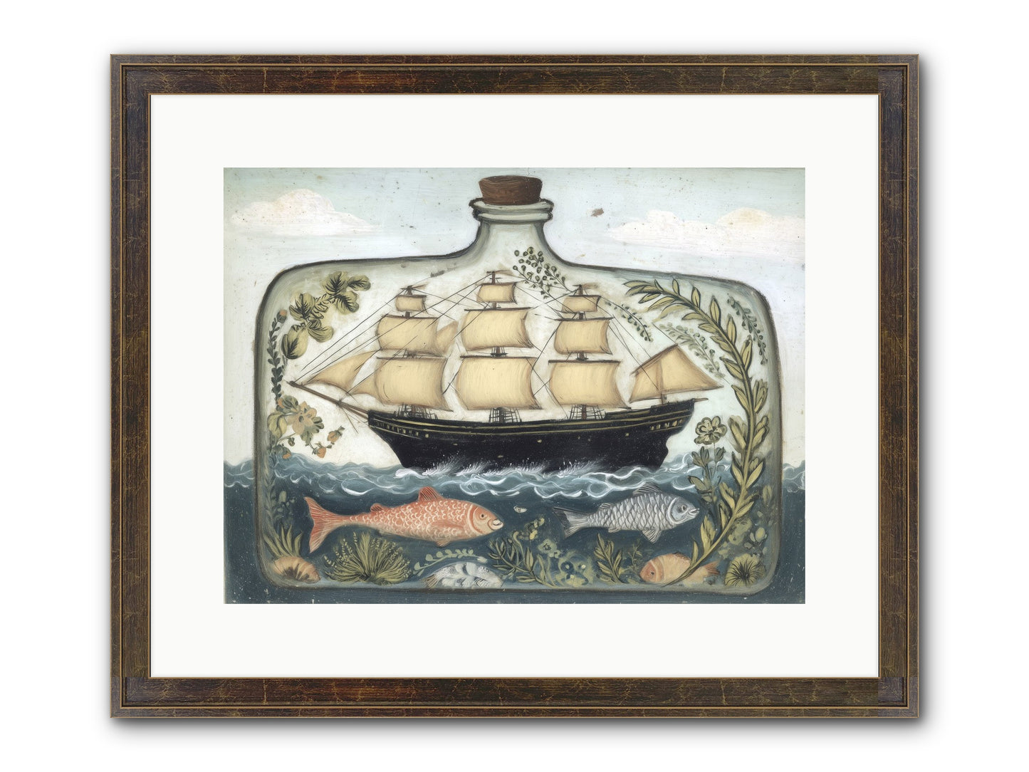 Captured Essence Framed Print - Slimwoods Black/Gold 16x12