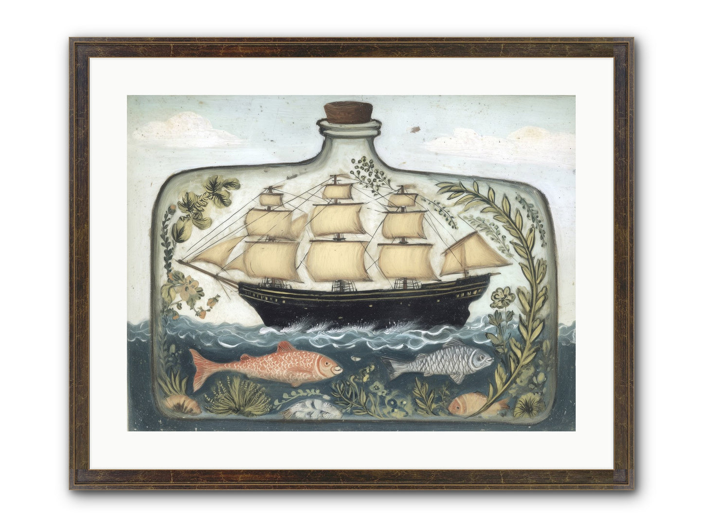 Captured Essence Framed Print - Slimwoods Black/Gold 24x18