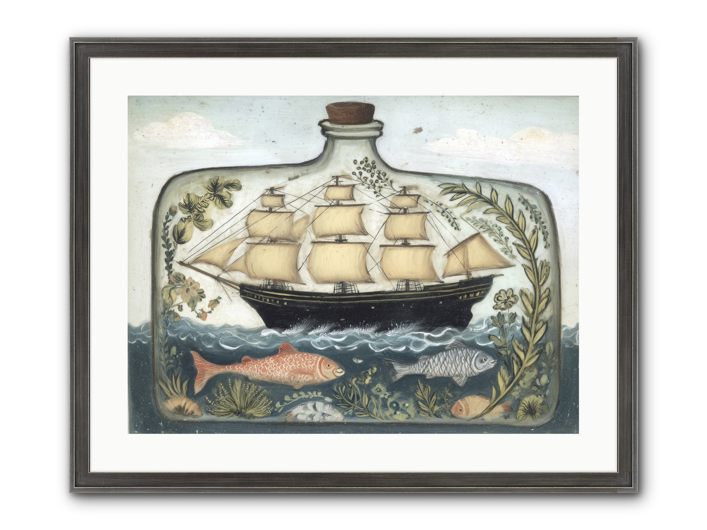 Captured Essence Framed Print - Slimwoods Black/Silver 24x18