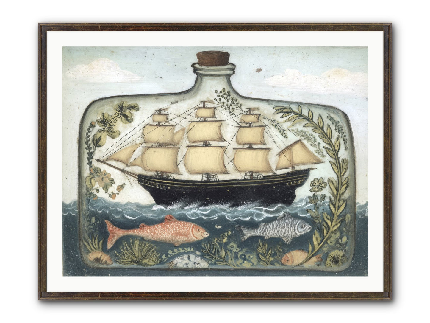 Captured Essence Framed Print - Slimwoods Black/Gold 40x30