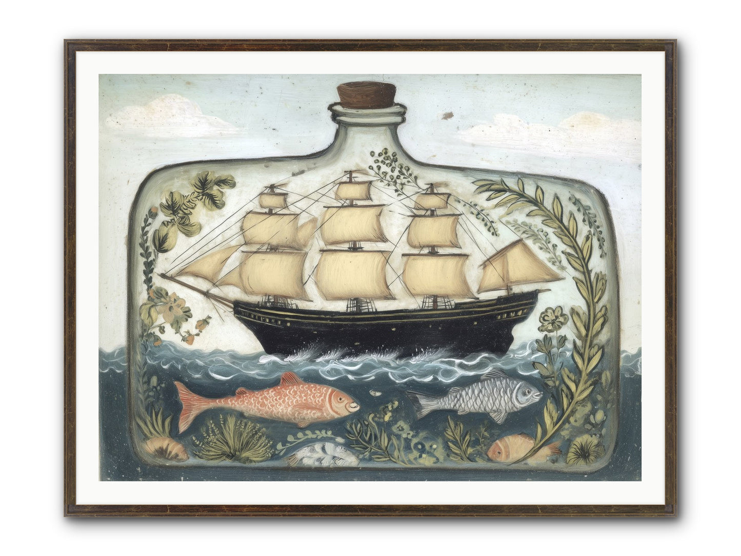 Captured Essence Framed Print - Slimwoods Black/Gold 48x36
