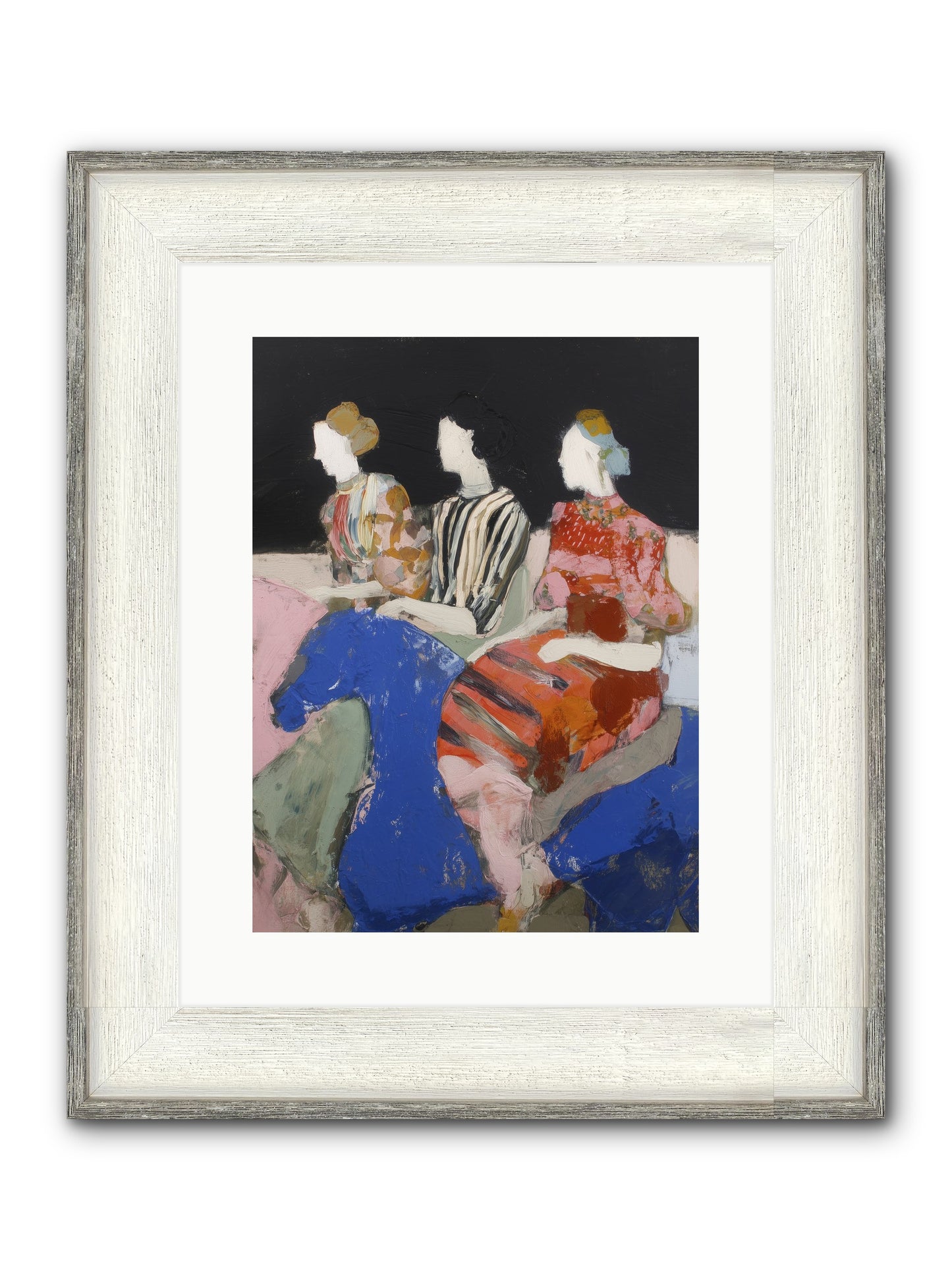Caravan Of Moons Framed Print - Driftwood White 12x16