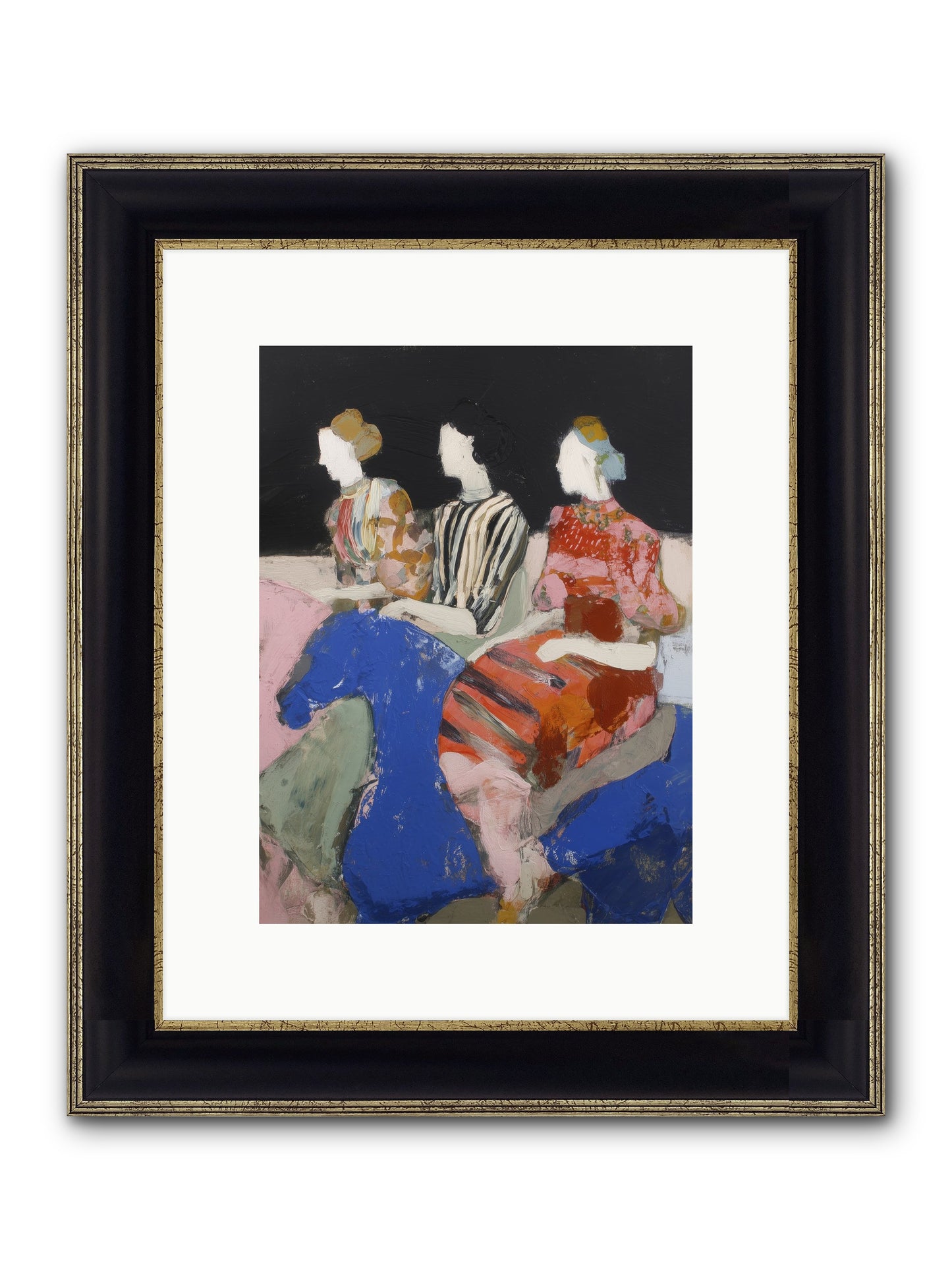 Caravan Of Moons Framed Print - Black & Gold 9x12