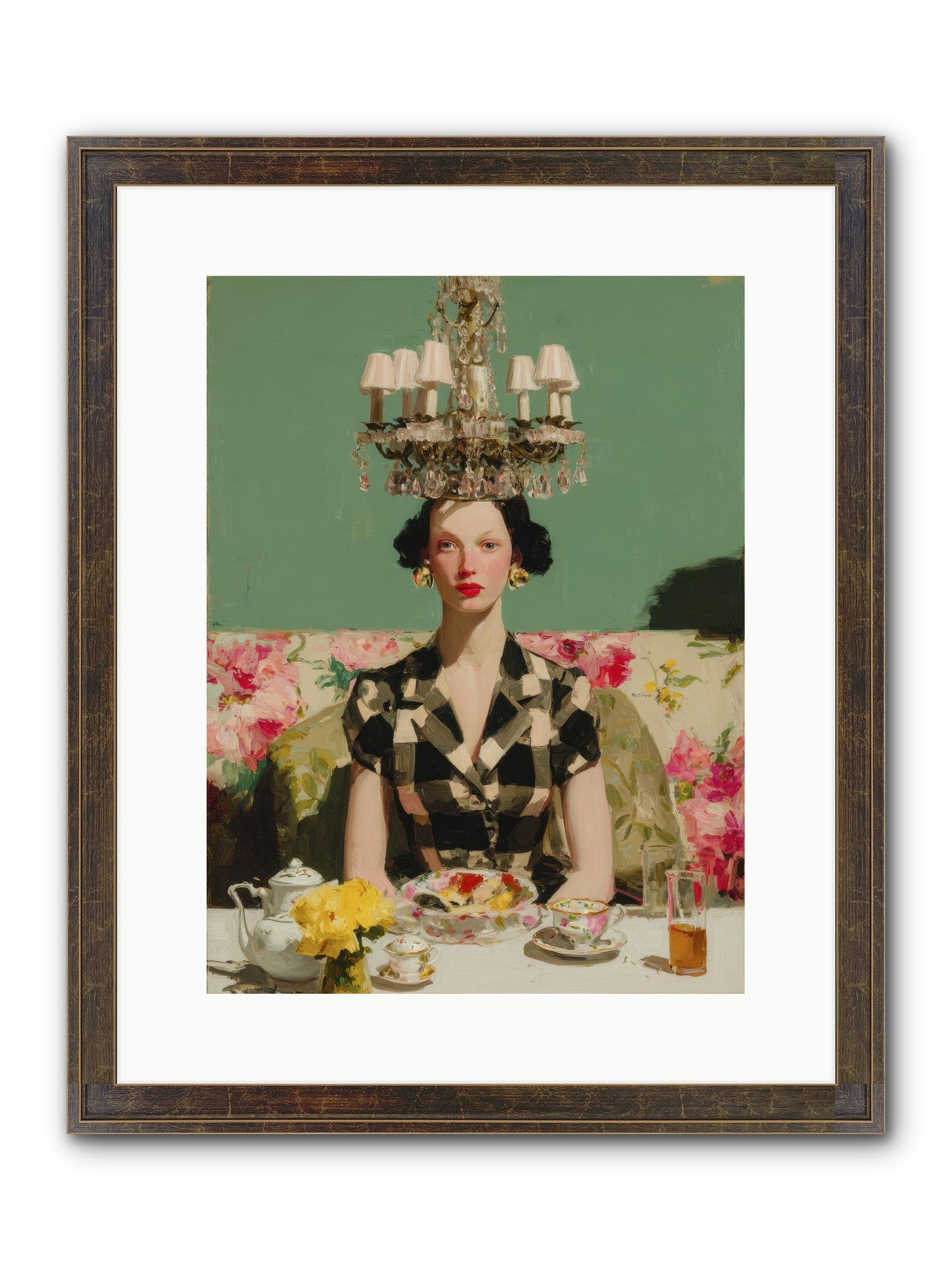 Carnation Row Confidential Framed Print - Slimwoods Black/Gold 12x16
