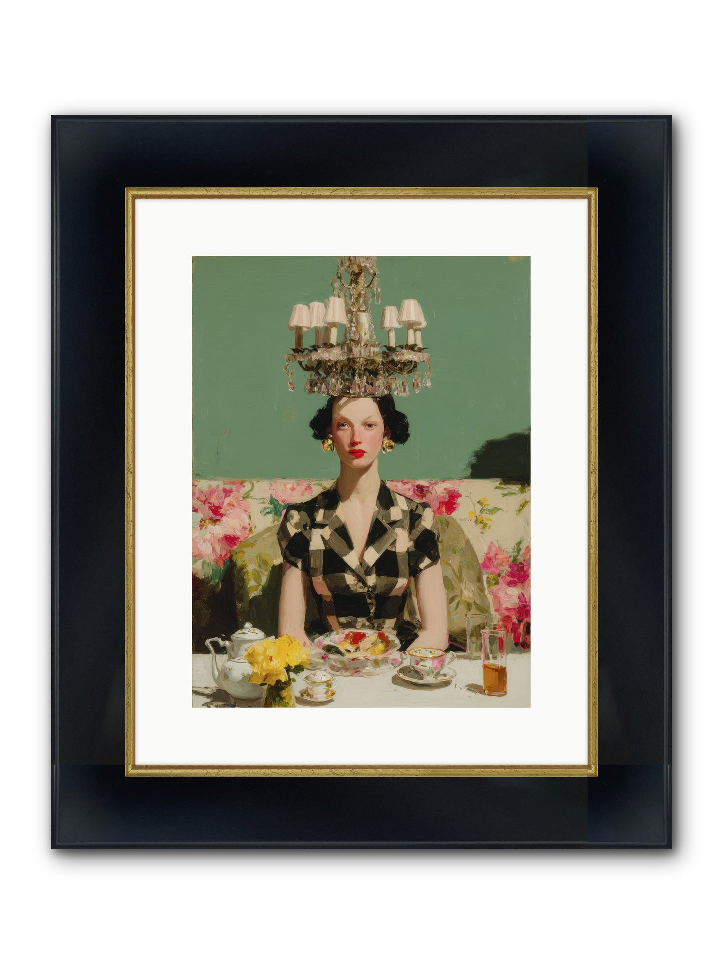 Carnation Row Confidential Framed Print - Wide Black w/Gold 12x16