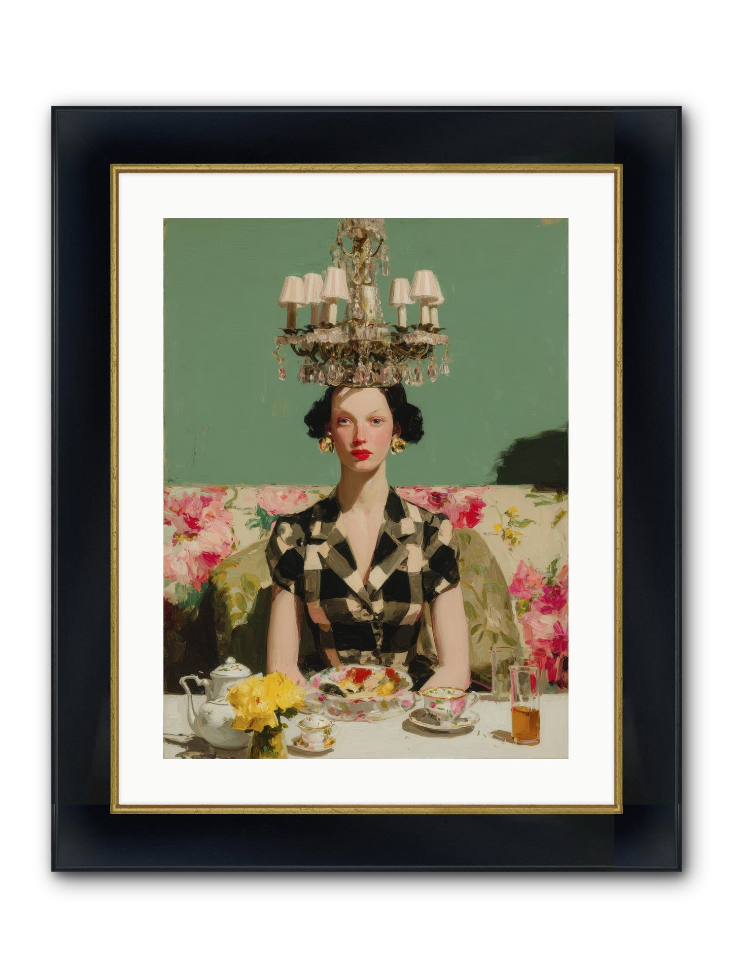 Carnation Row Confidential Framed Print - Wide Black w/Gold 18x24