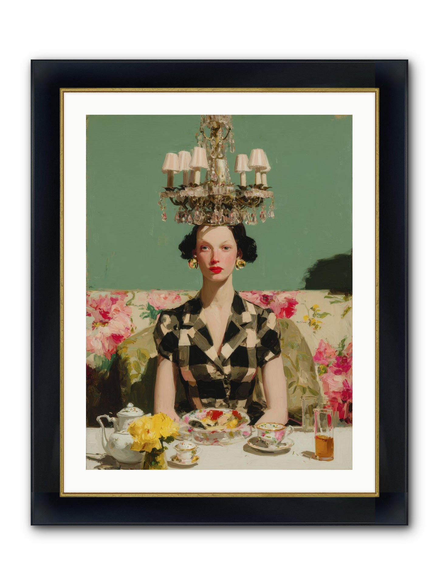 Carnation Row Confidential Framed Print - Wide Black w/Gold 24x32