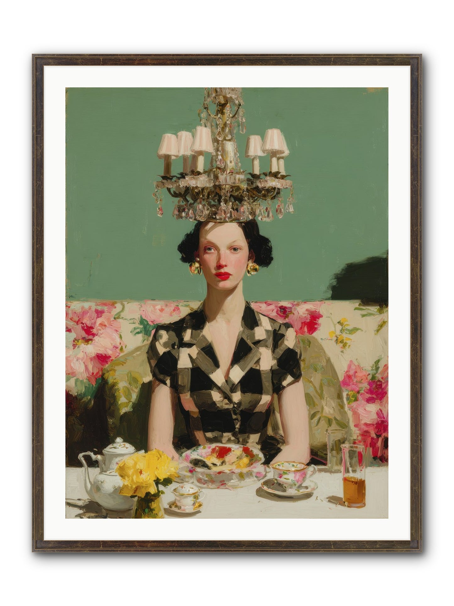 Carnation Row Confidential Framed Print - Slimwoods Black/Gold 30x40