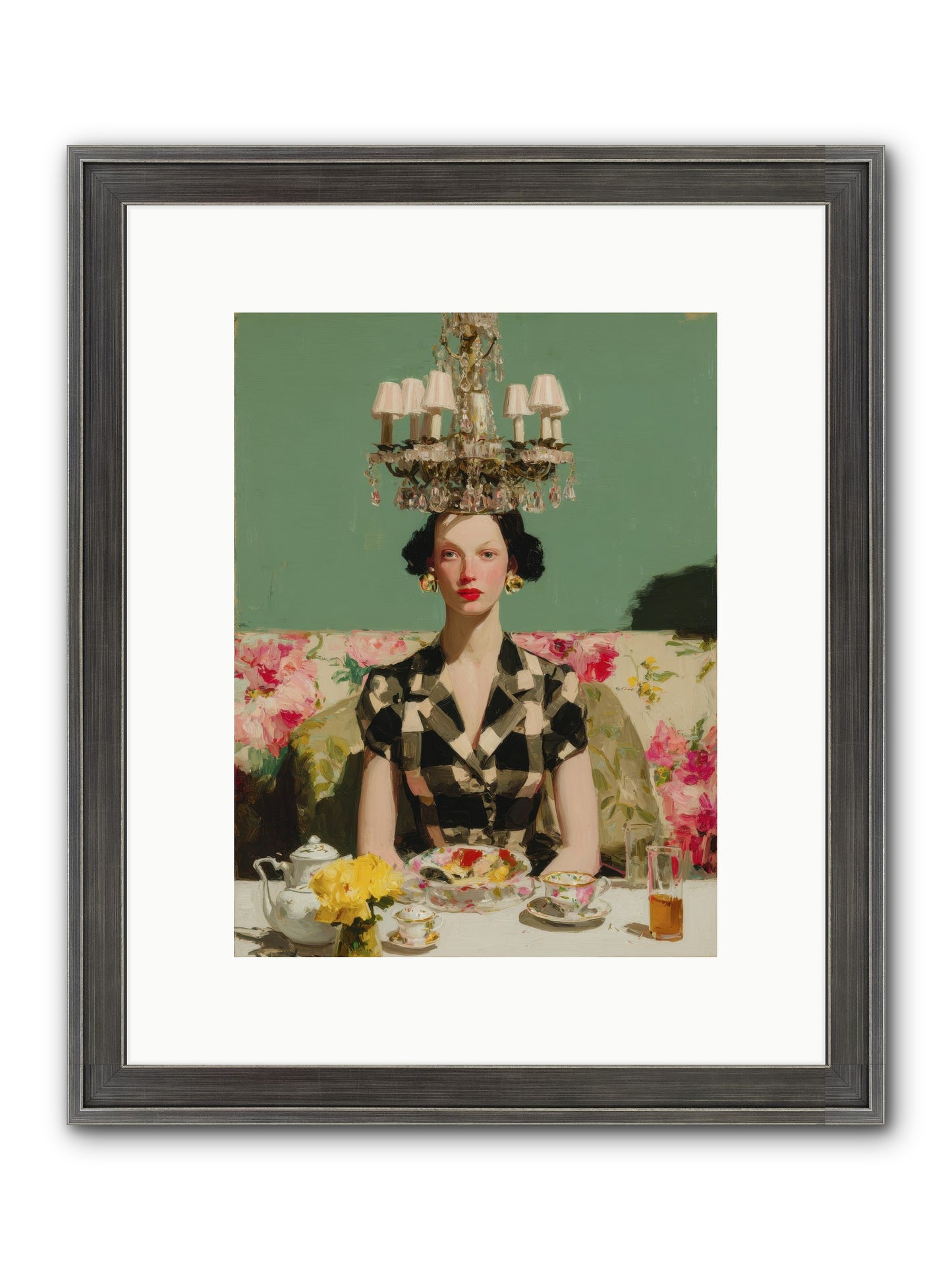 Carnation Row Confidential Framed Print - Slimwoods Black/Silver 9x12