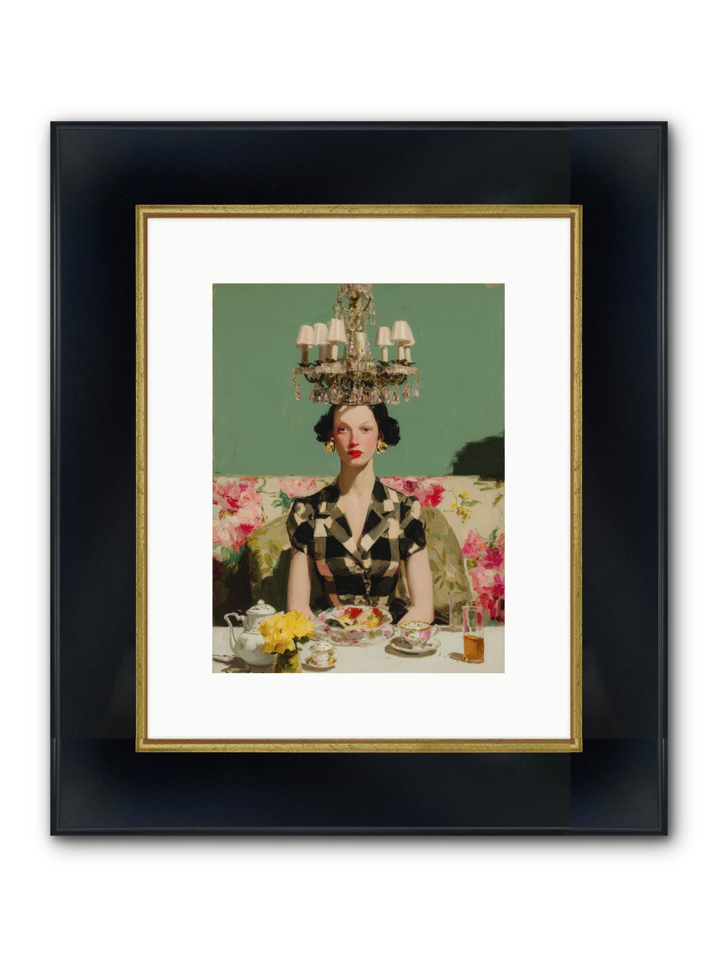 Carnation Row Confidential Framed Print - Wide Black w/Gold 9x12