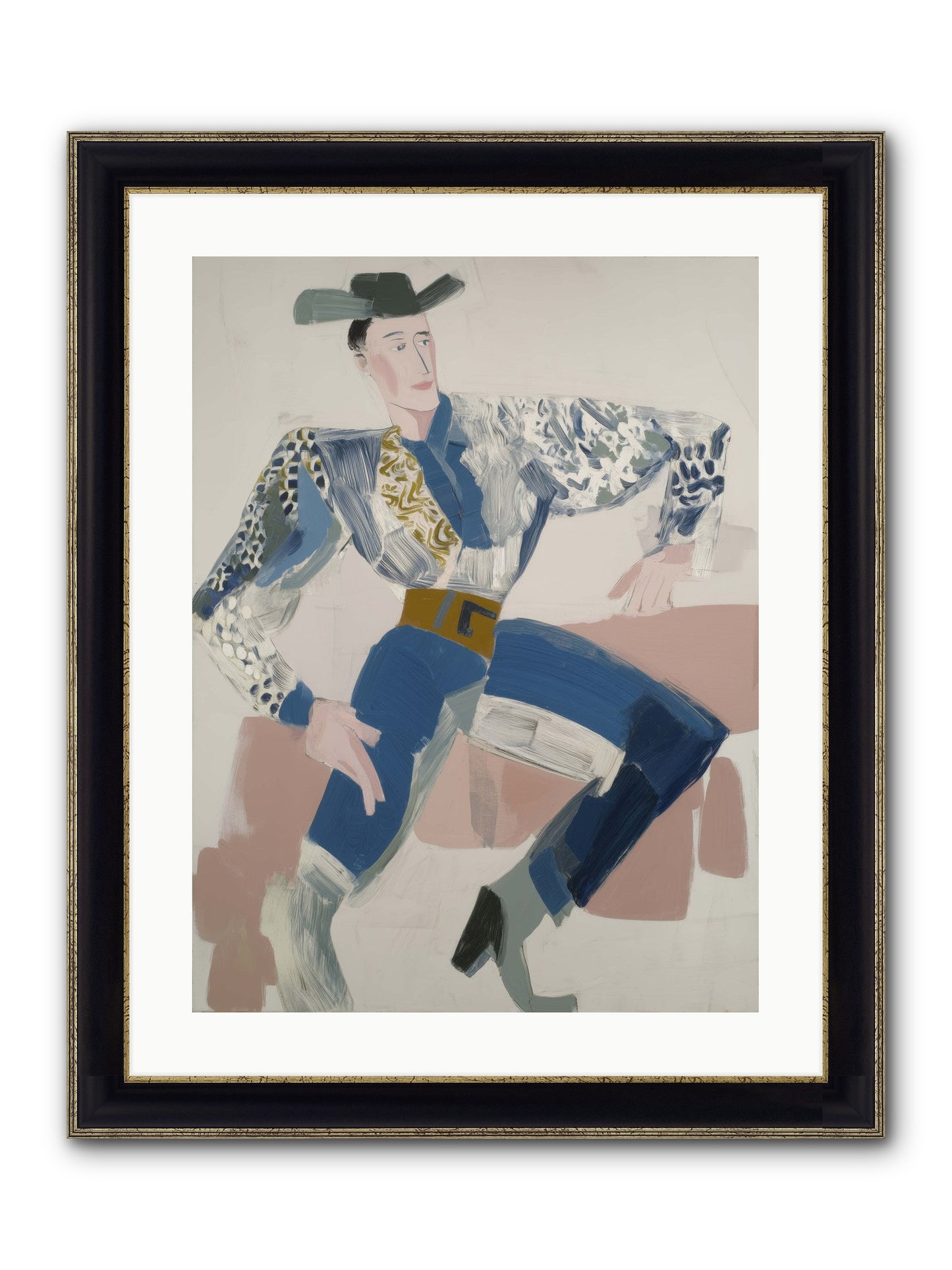 Carried On The Wind Framed Print - Black & Gold 18x24