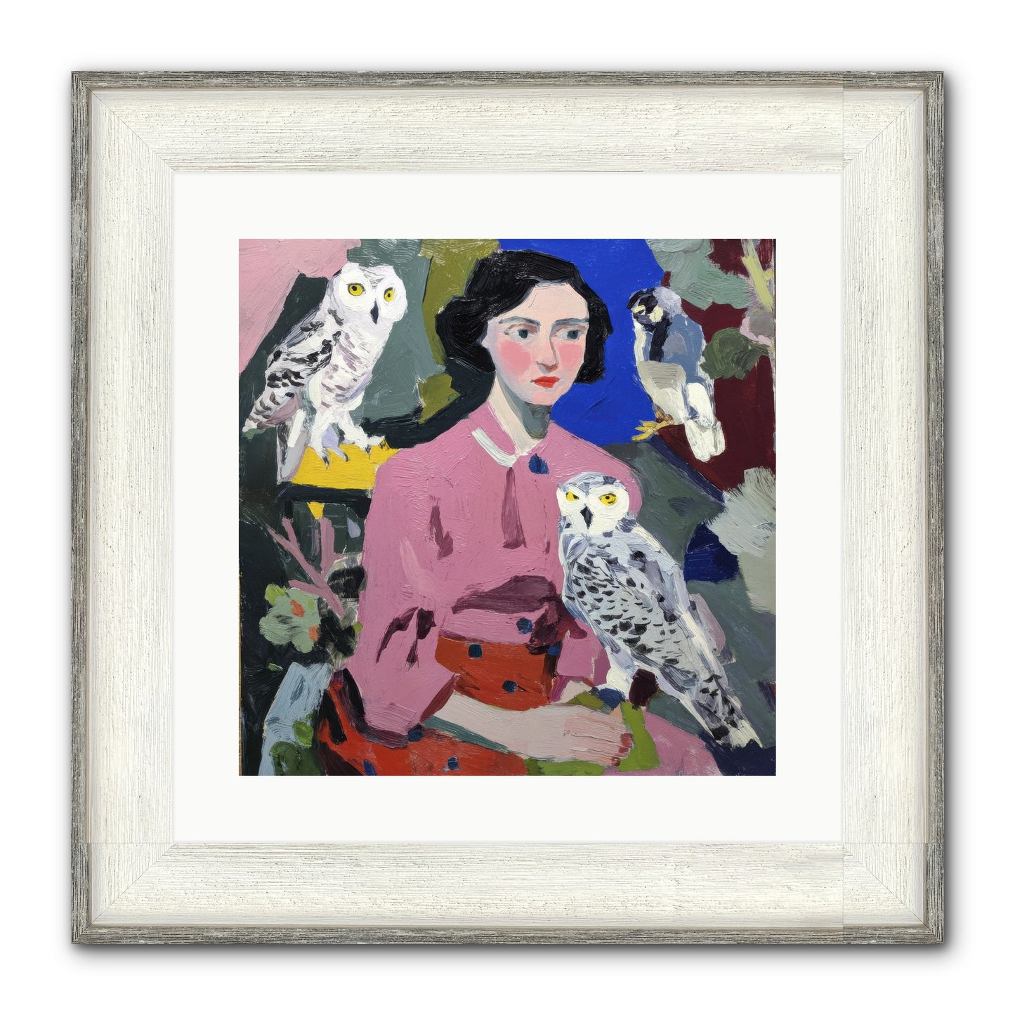 Carrying The Weight Of Wild Framed Print - Driftwood White 16x16