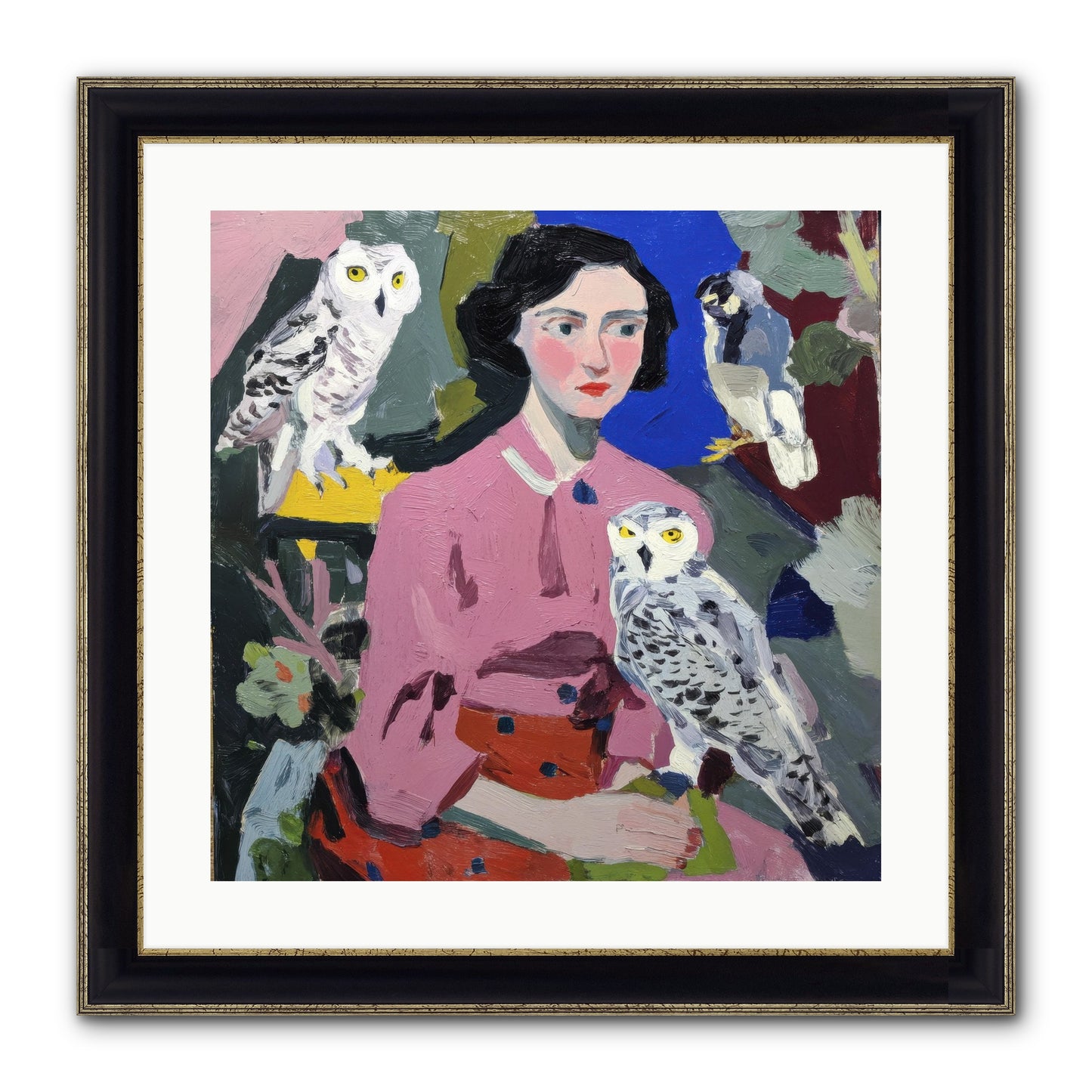 Carrying The Weight Of Wild Framed Print - Black & Gold 20x20