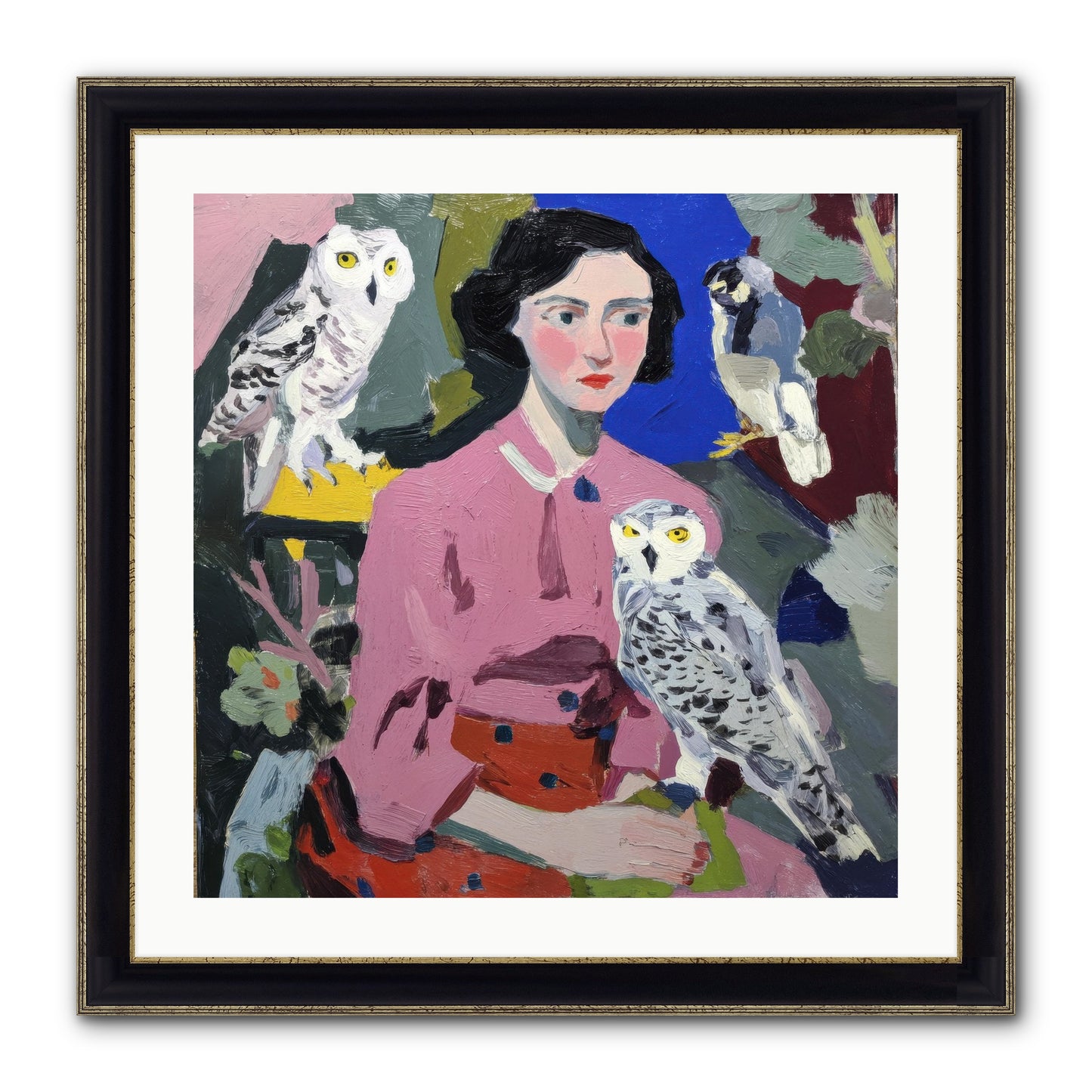 Carrying The Weight Of Wild Framed Print - Black & Gold 24x24