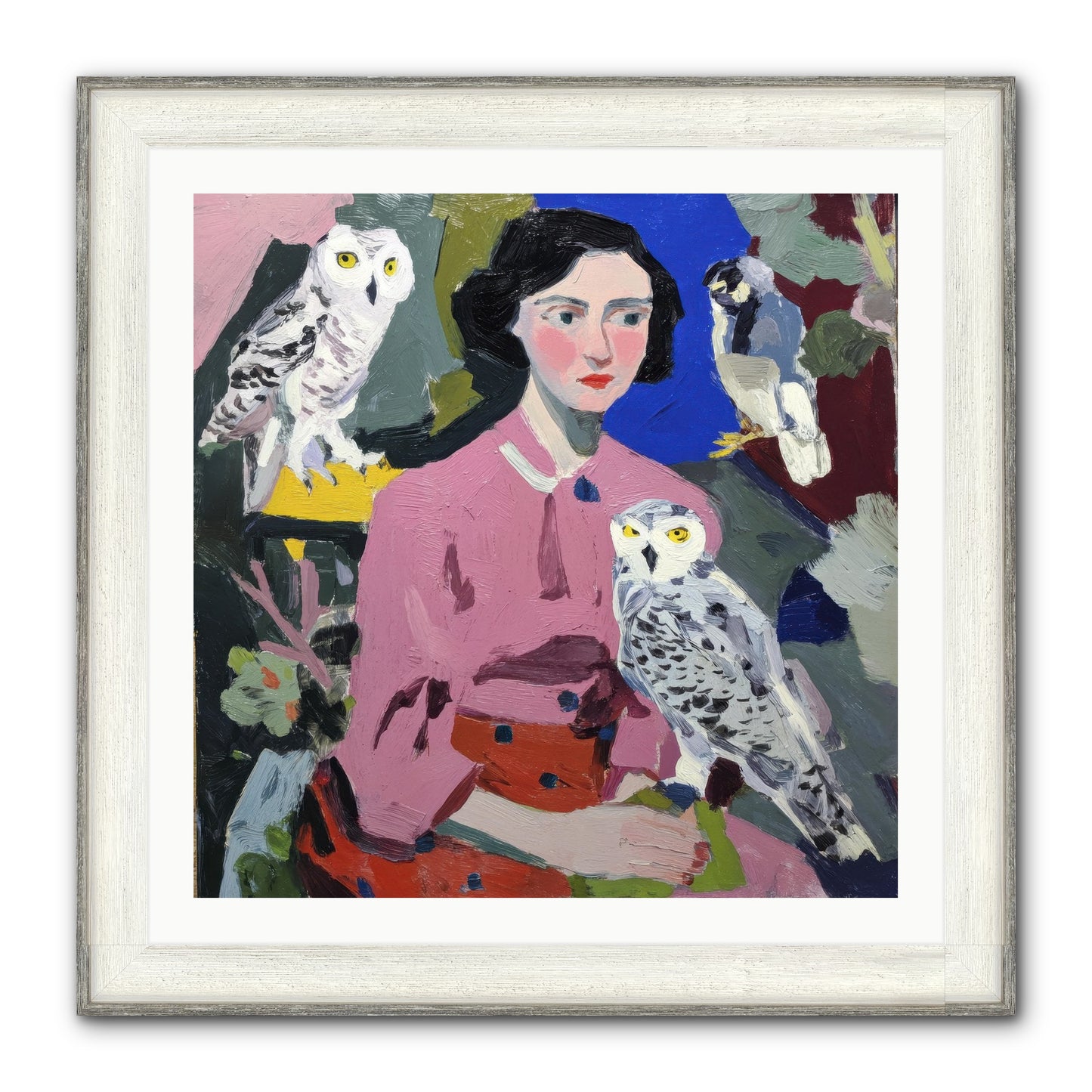 Carrying The Weight Of Wild Framed Print - Driftwood White 30x30