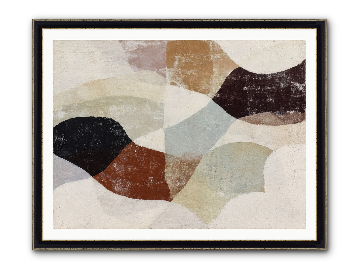 Cascara Framed Print - Black & Gold 48x36