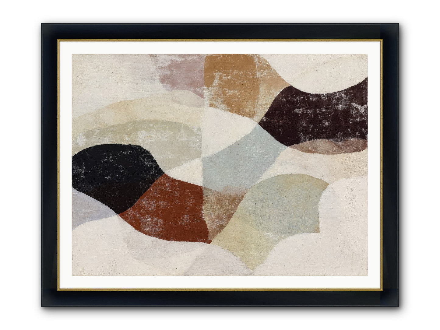 Cascara Framed Print - Wide Black w/Gold 48x36