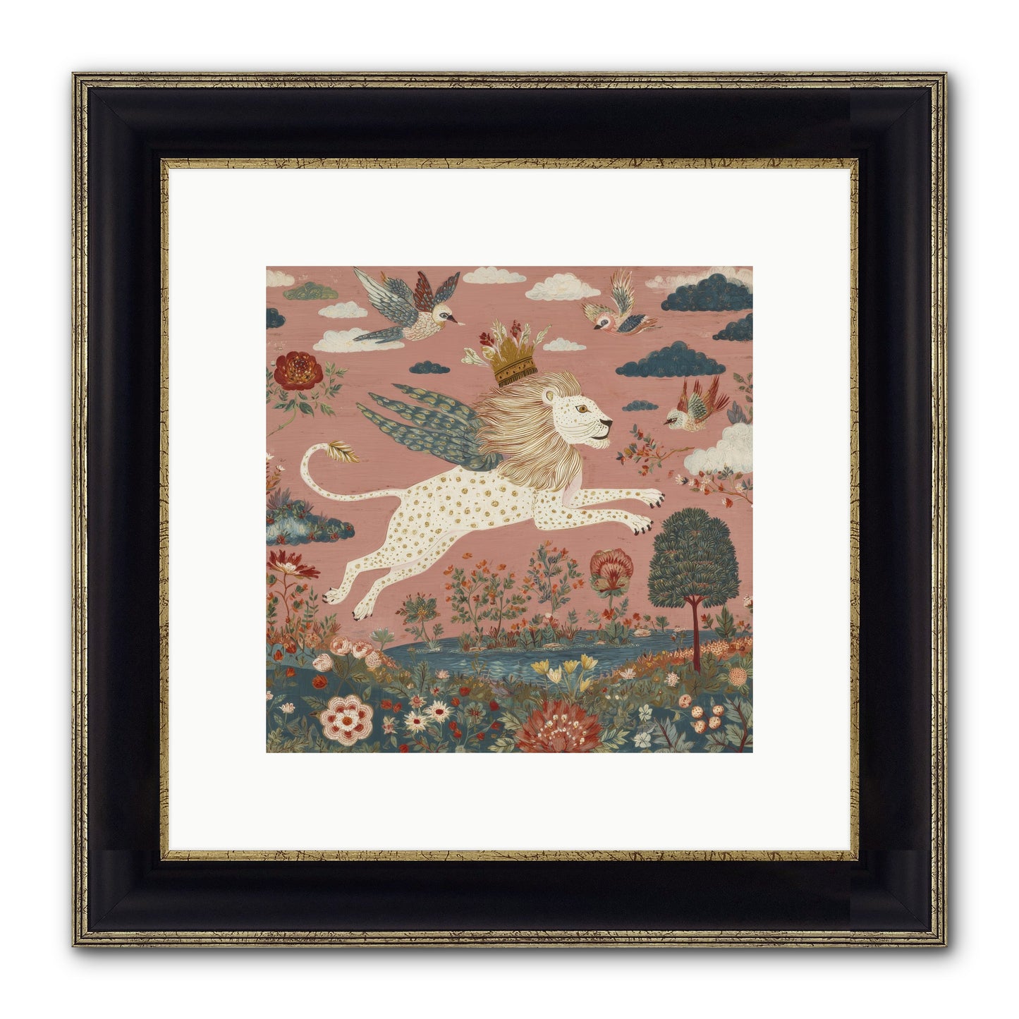 Cashmere Circus Framed Print - Black & Gold 10x10