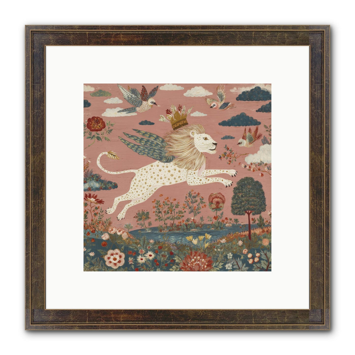Cashmere Circus Framed Print - Slimwoods Black/Gold 10x10