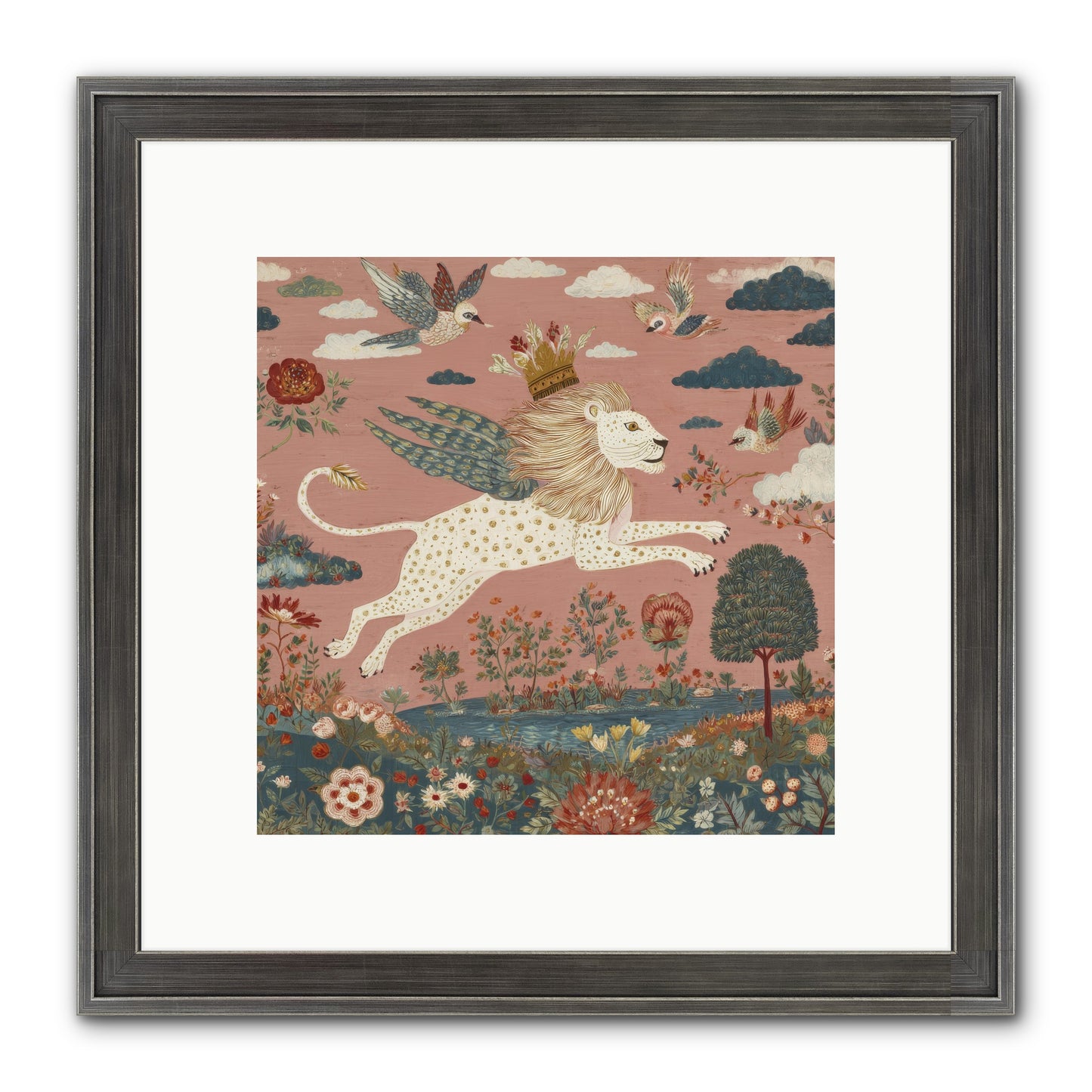 Cashmere Circus Framed Print - Slimwoods Black/Silver 10x10