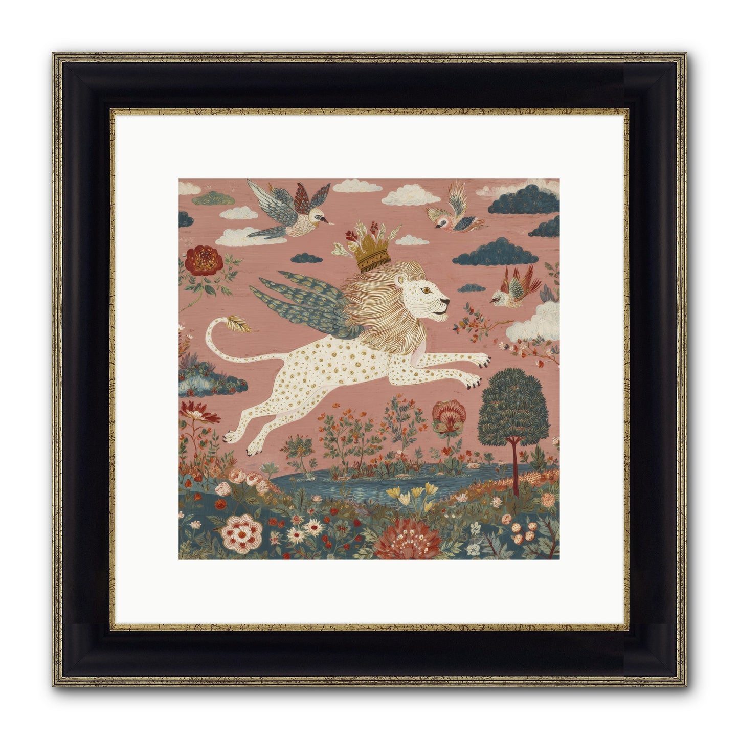 Cashmere Circus Framed Print - Black & Gold 12x12