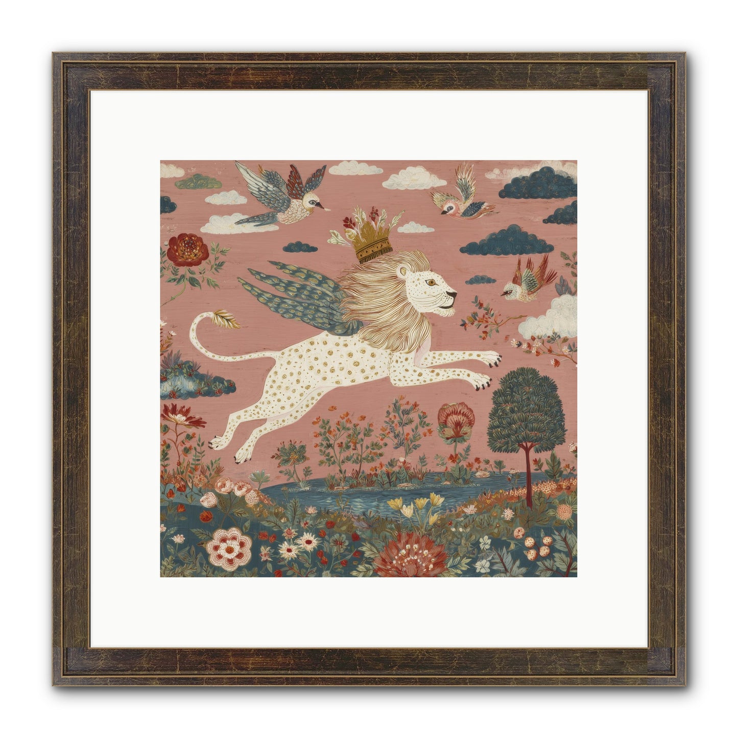 Cashmere Circus Framed Print - Slimwoods Black/Gold 12x12
