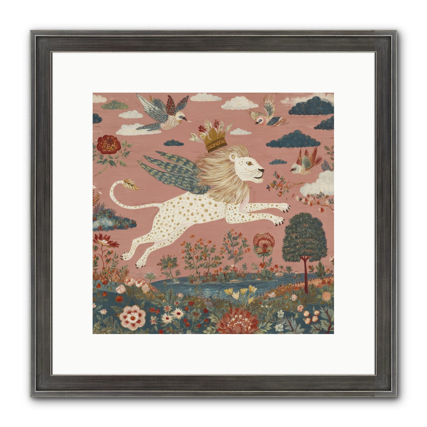 Cashmere Circus Framed Print - Slimwoods Black/Silver 12x12