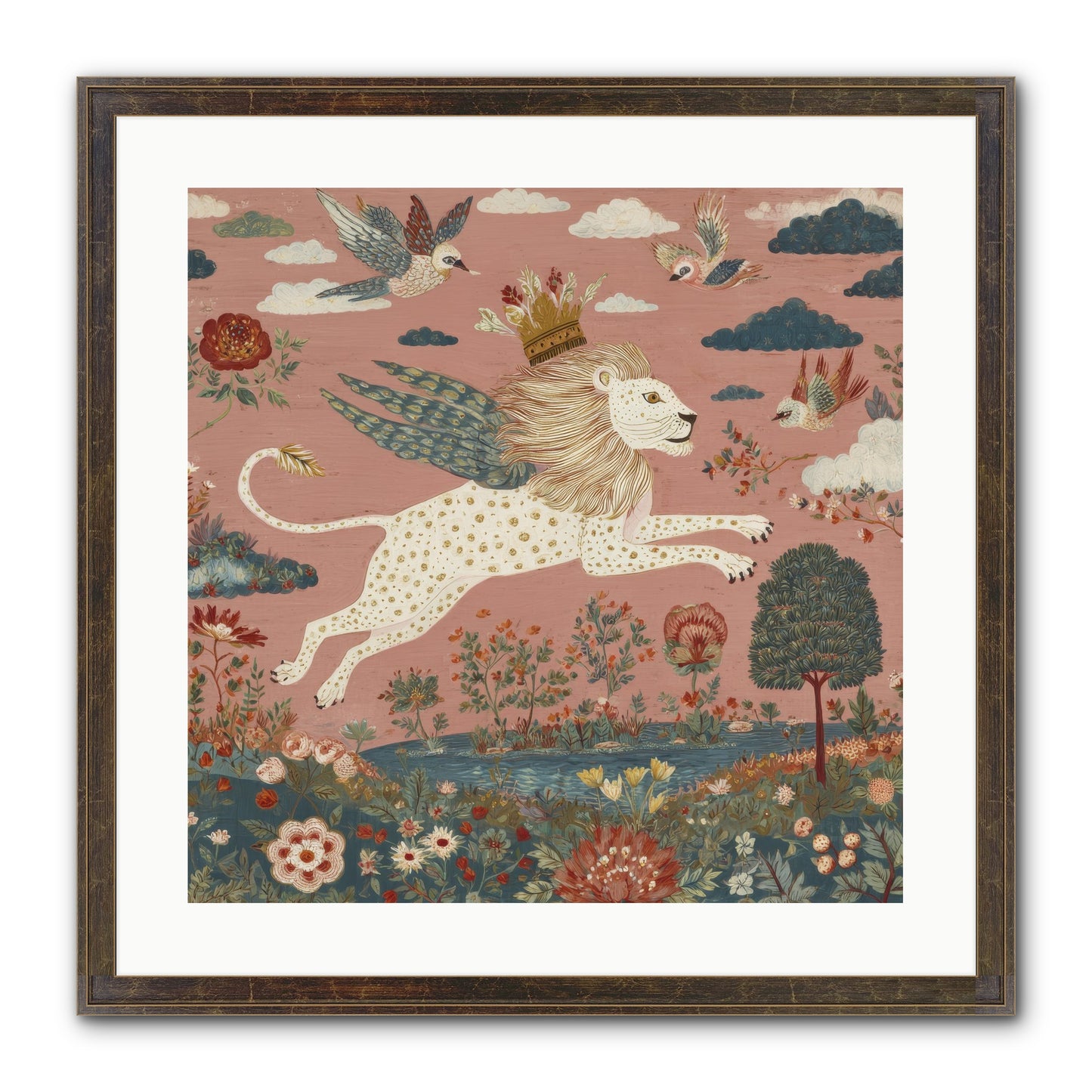 Cashmere Circus Framed Print - Slimwoods Black/Gold 20x20