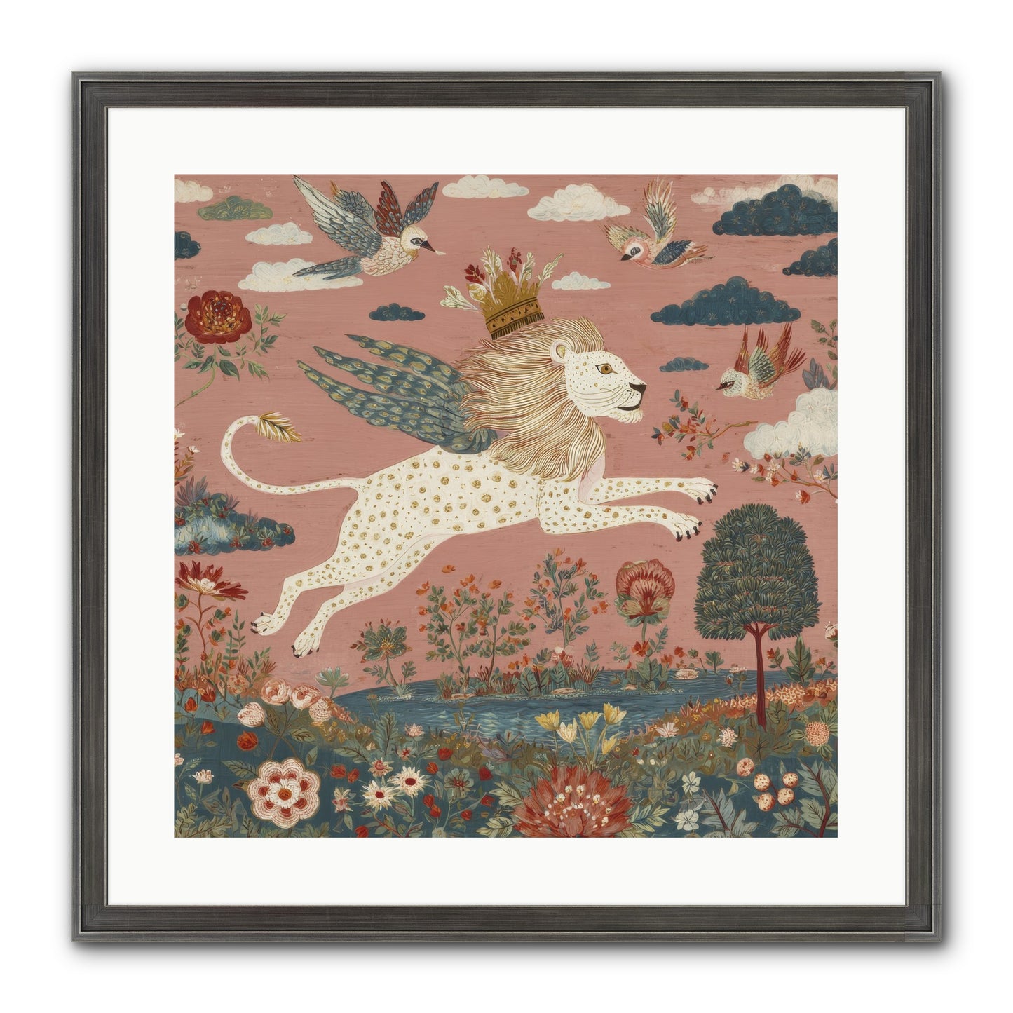 Cashmere Circus Framed Print - Slimwoods Black/Silver 20x20
