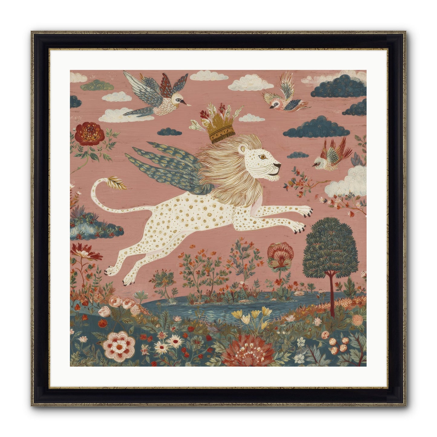 Cashmere Circus Framed Print - Black & Gold 30x30