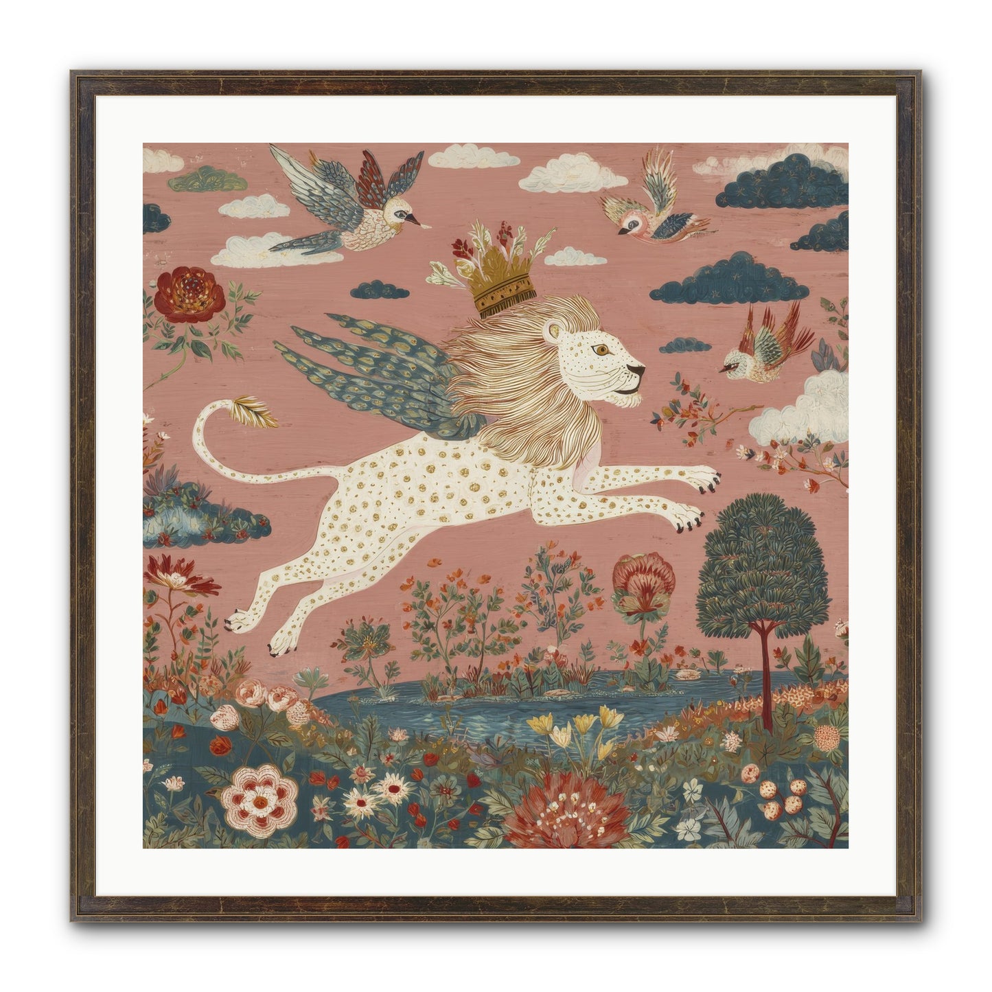 Cashmere Circus Framed Print - Slimwoods Black/Gold 30x30