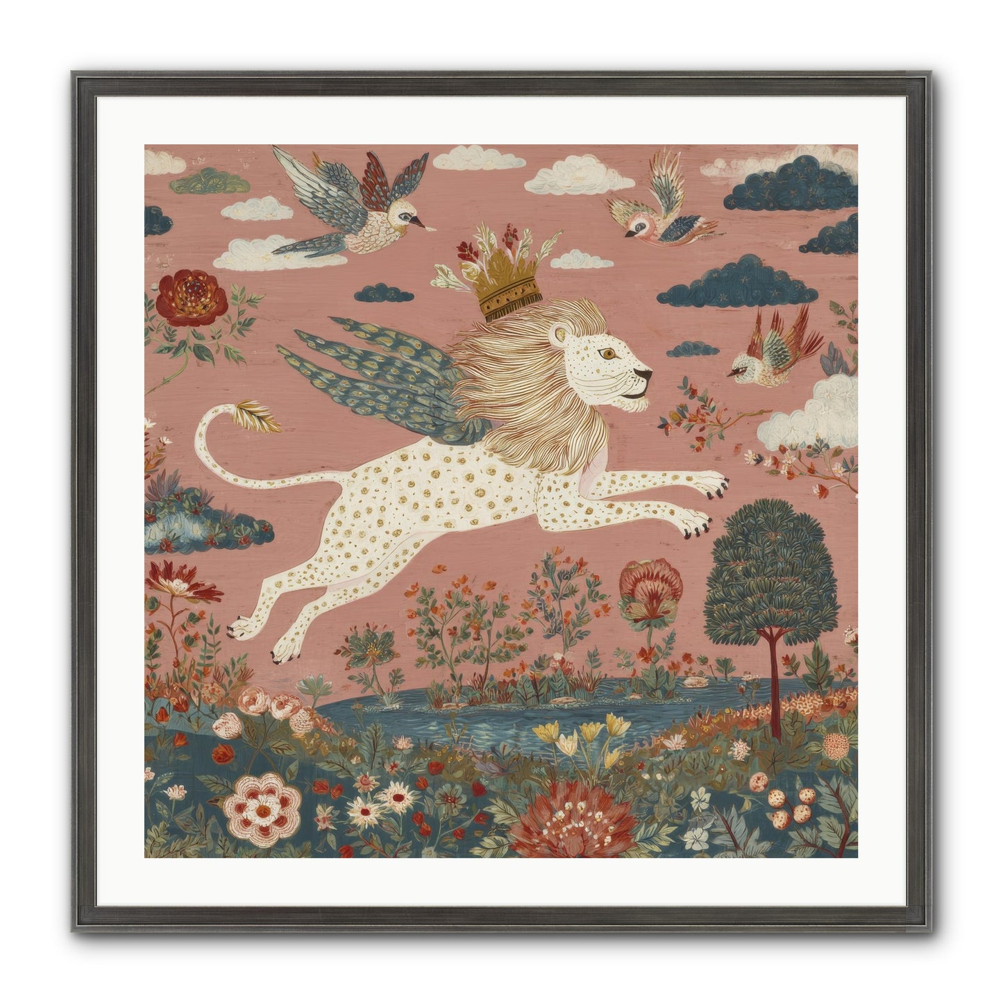 Cashmere Circus Framed Print - Slimwoods Black/Silver 30x30