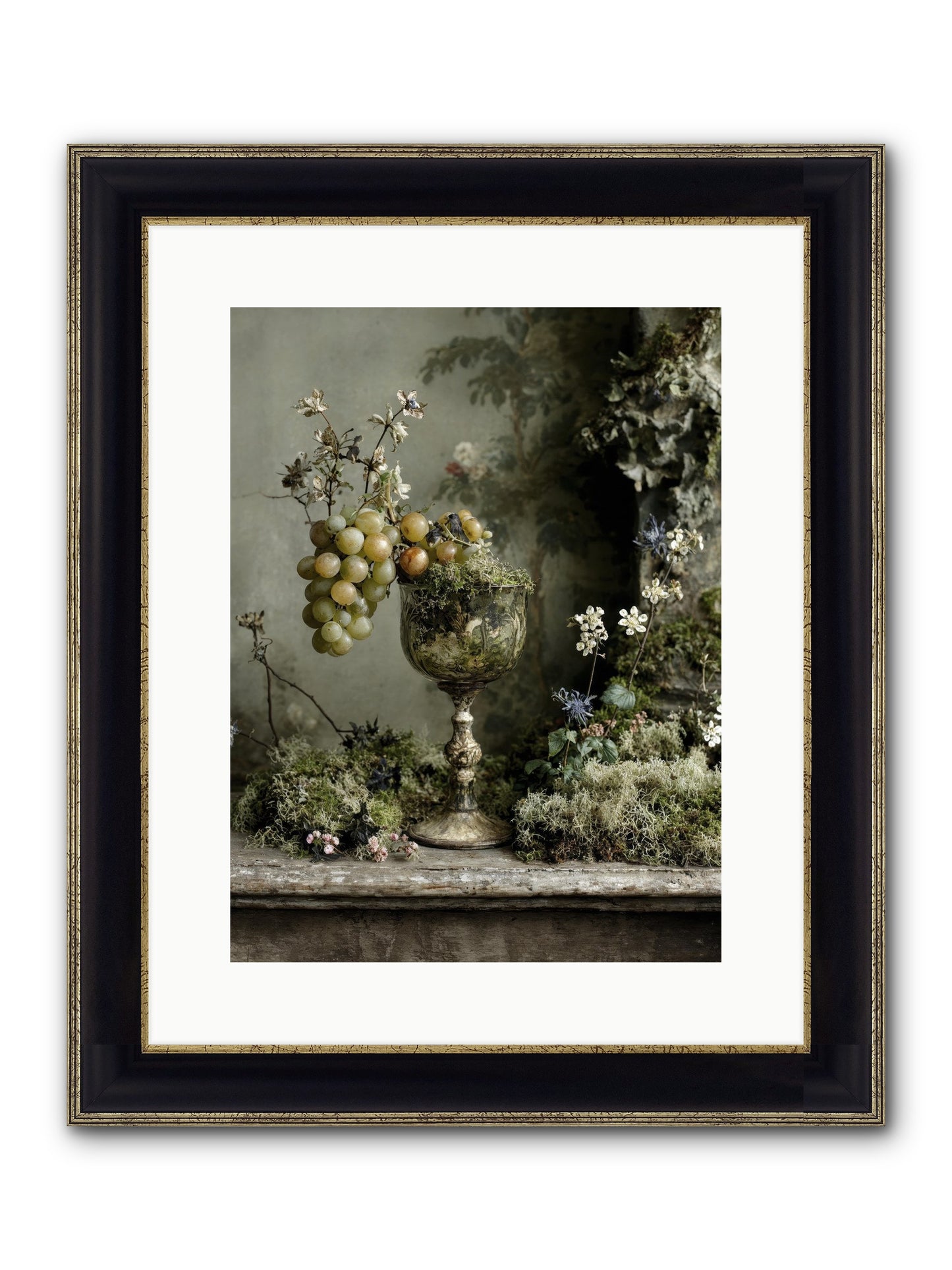 Catalina Framed Print - Black & Gold 12x16