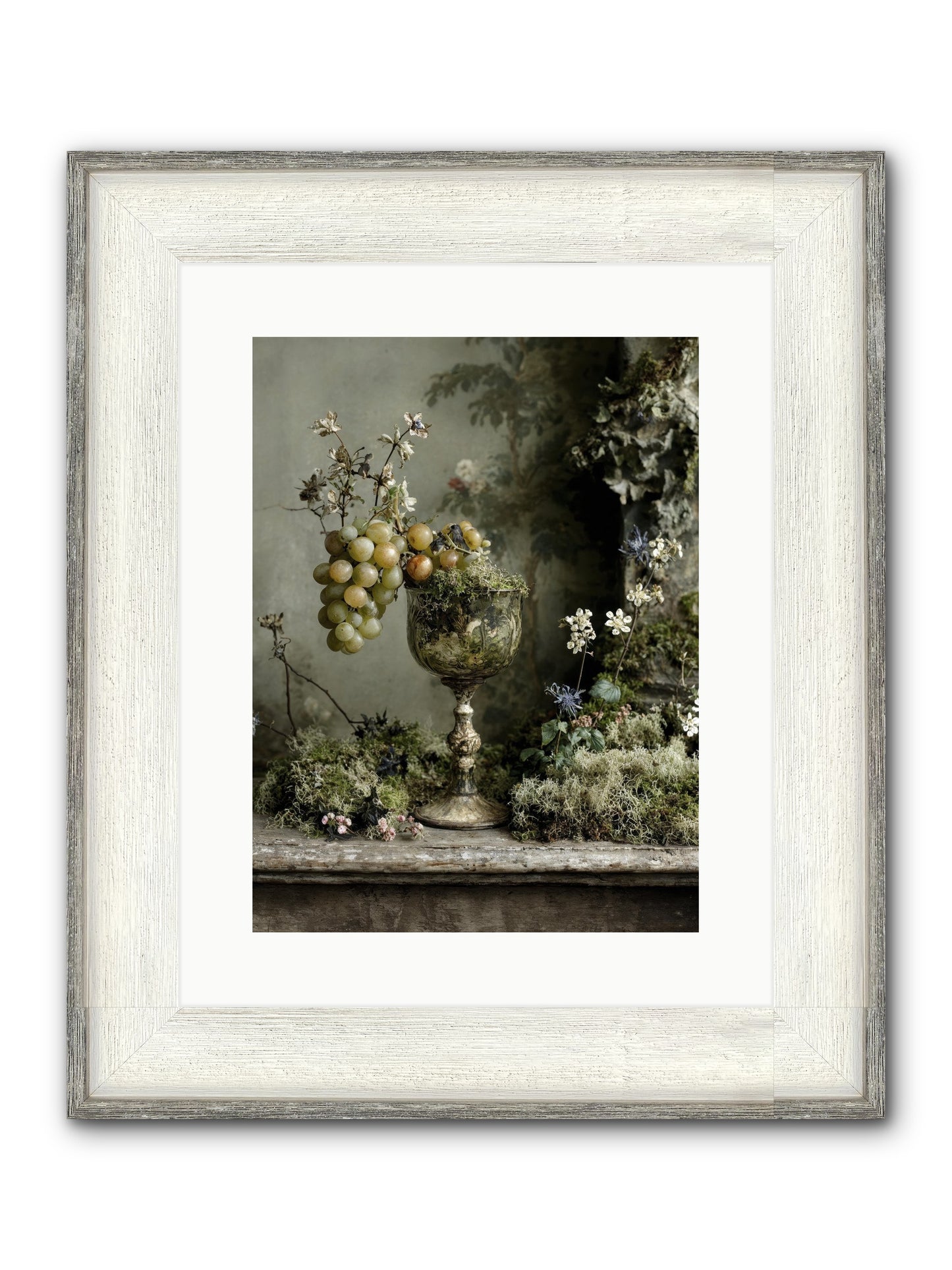 Catalina Framed Print - Driftwood White 12x16
