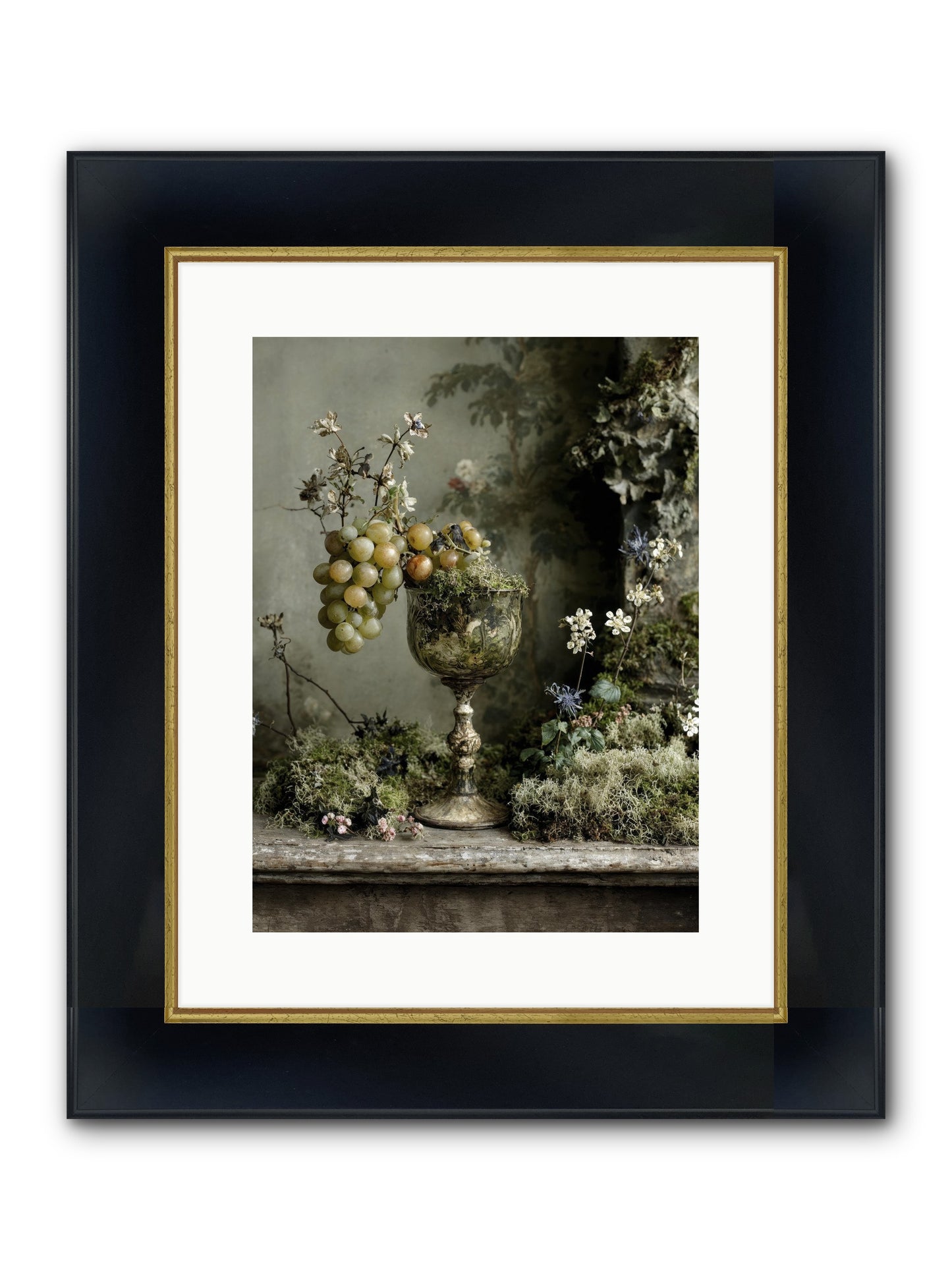 Catalina Framed Print - Wide Black w/Gold 12x16