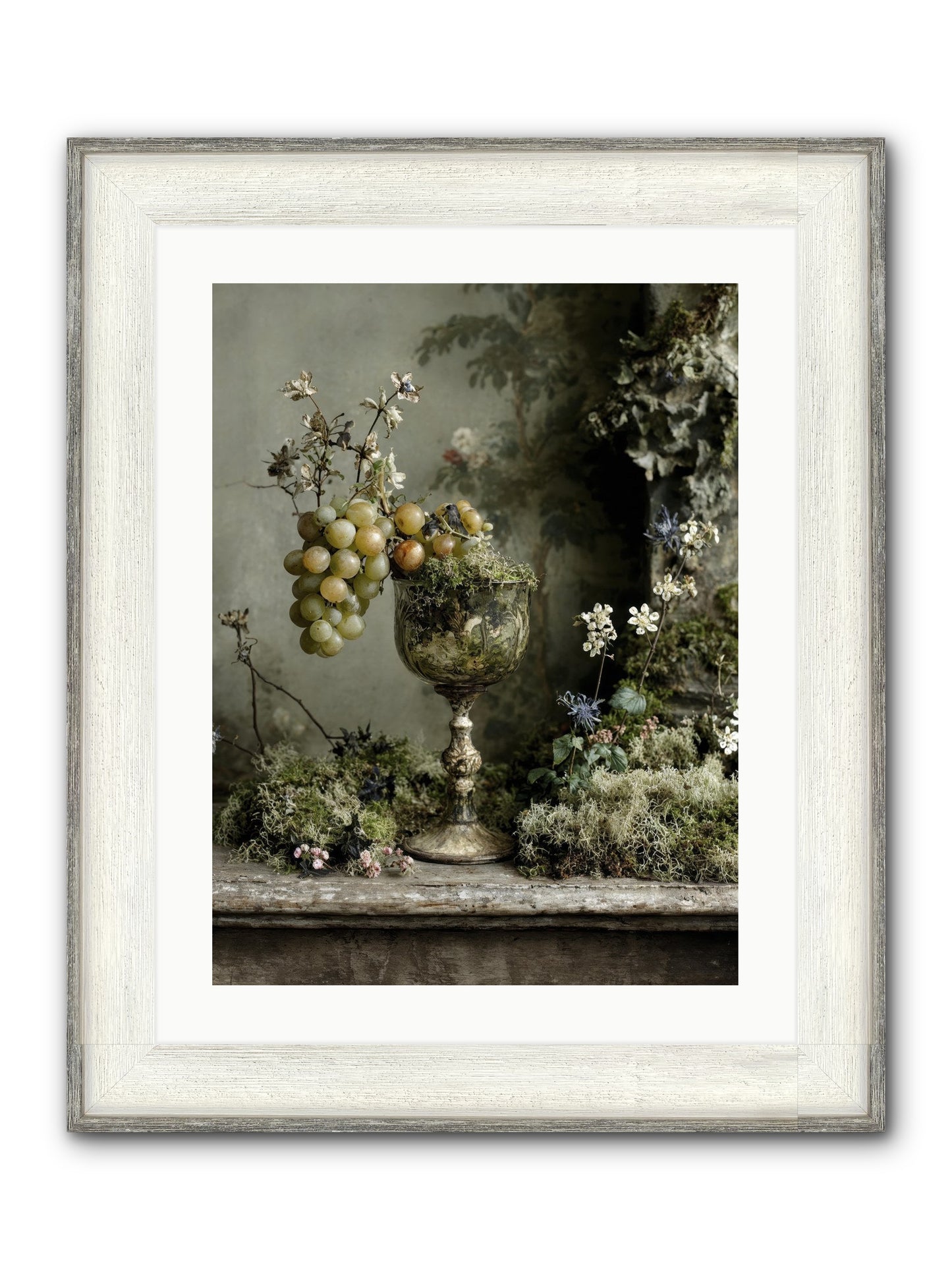 Catalina Framed Print - Driftwood White 18x24