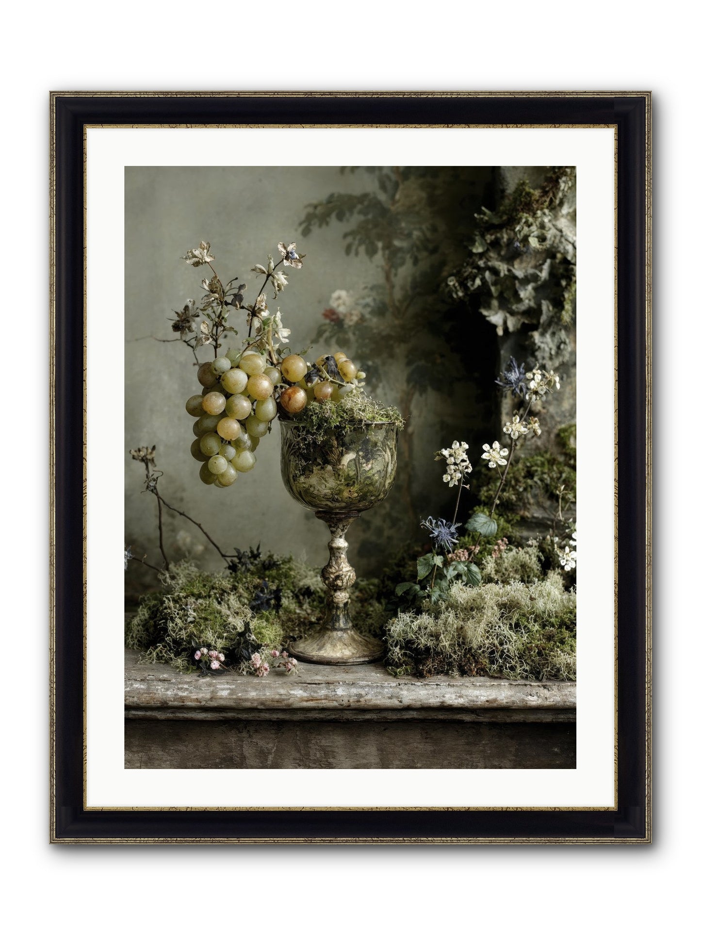 Catalina Framed Print - Black & Gold 24x32