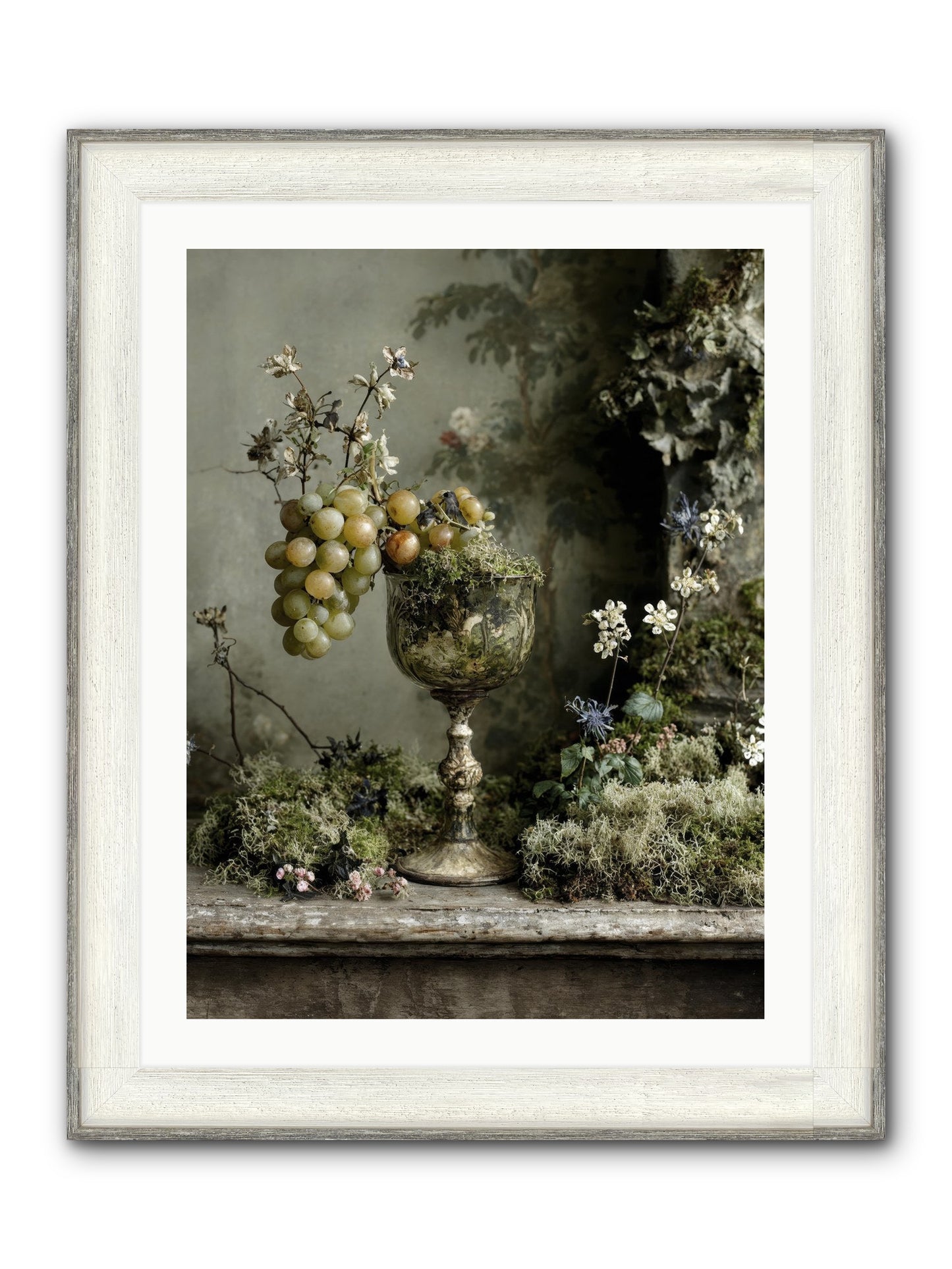 Catalina Framed Print - Driftwood White 24x32