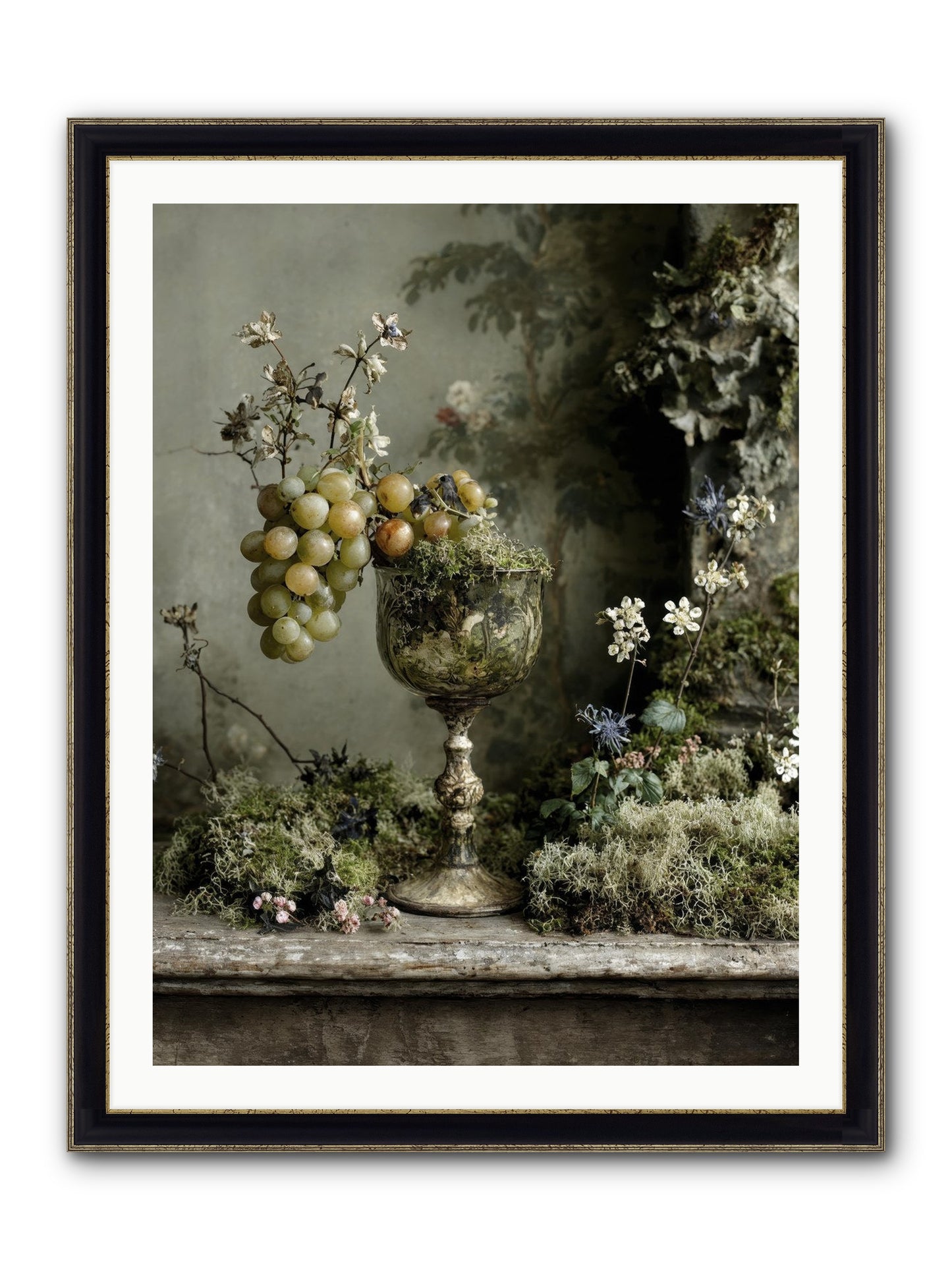 Catalina Framed Print - Black & Gold 30x40